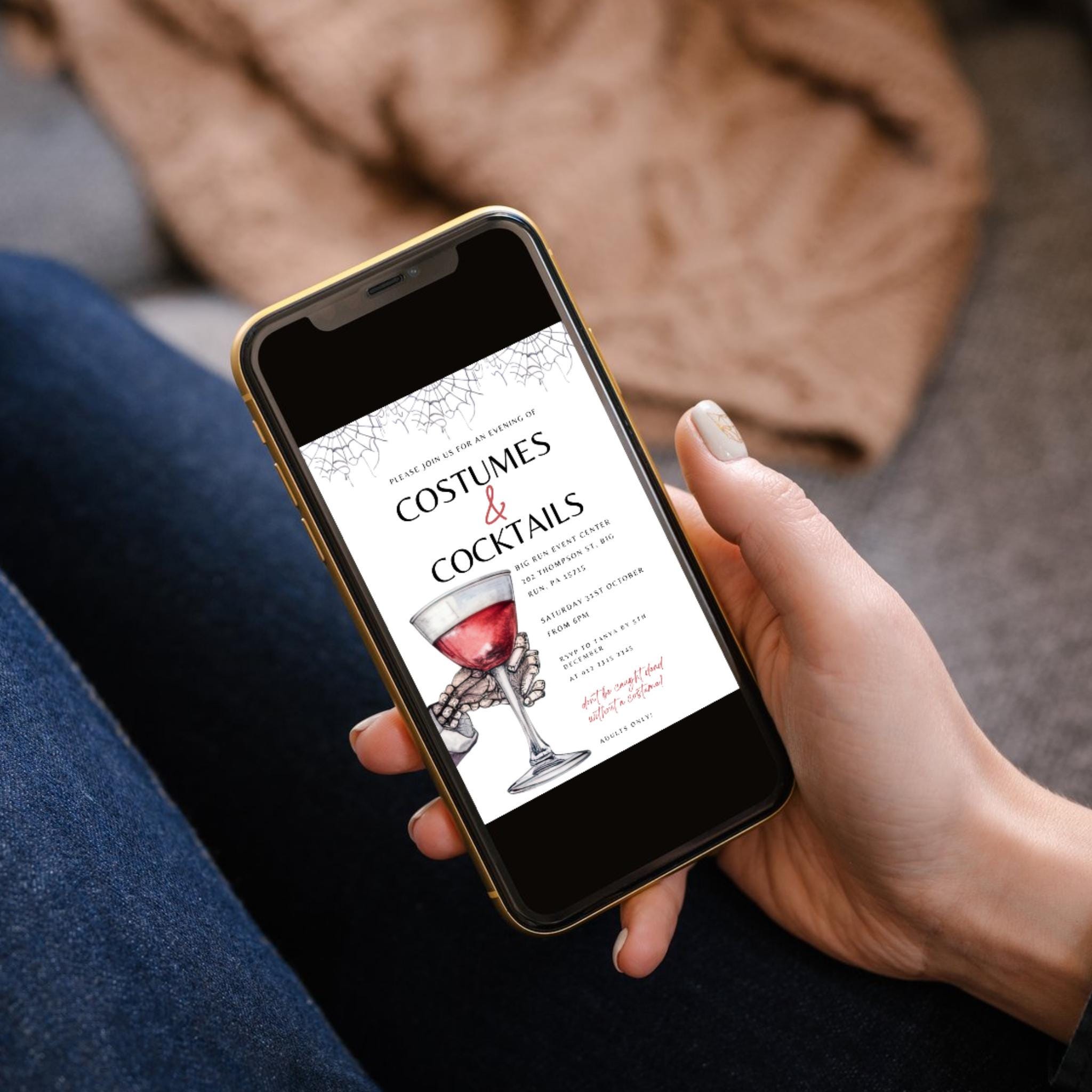 Halloween Costumes and Cocktails Invitation