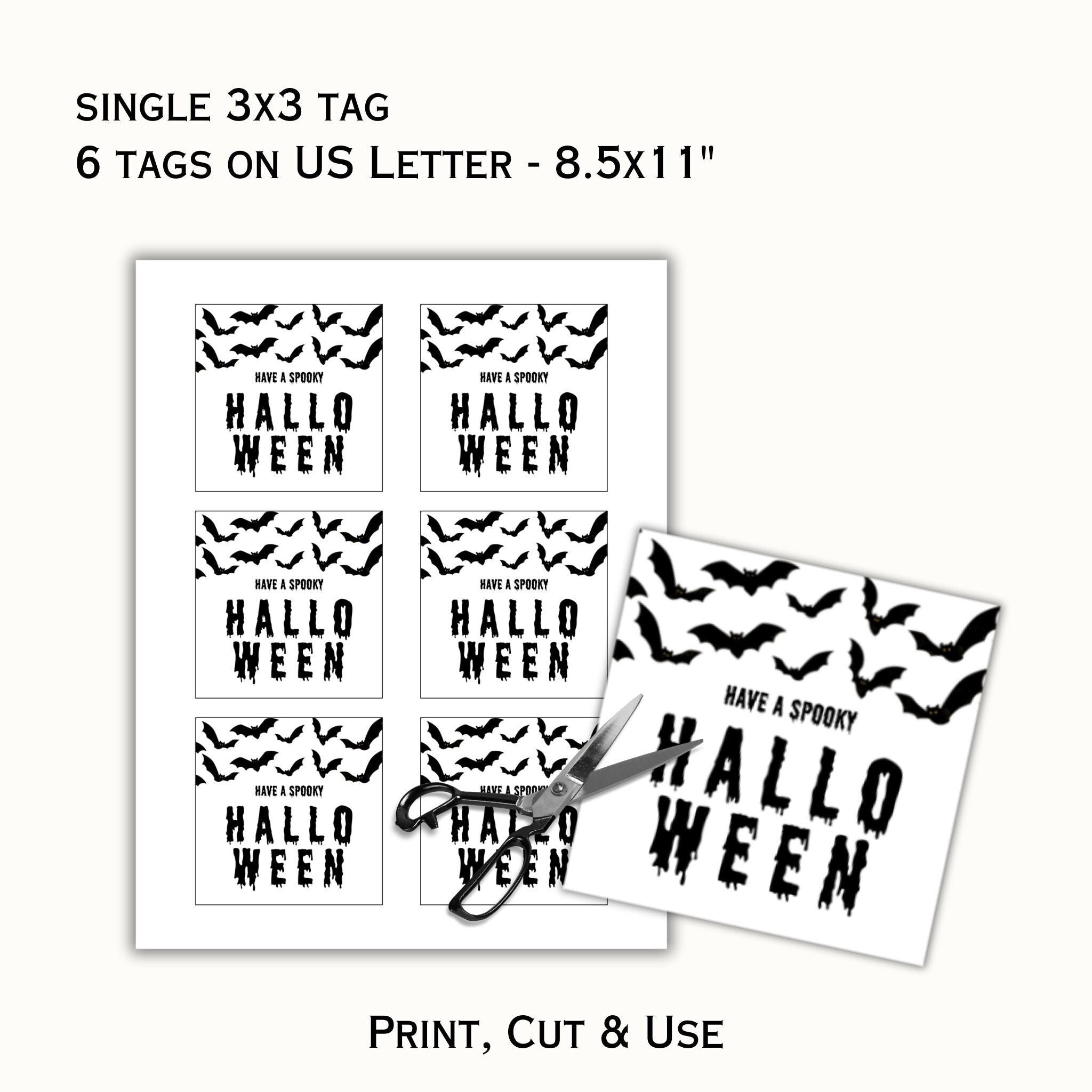 Have a Spooky Halloween Gift Tag Printable - 3x3 Label