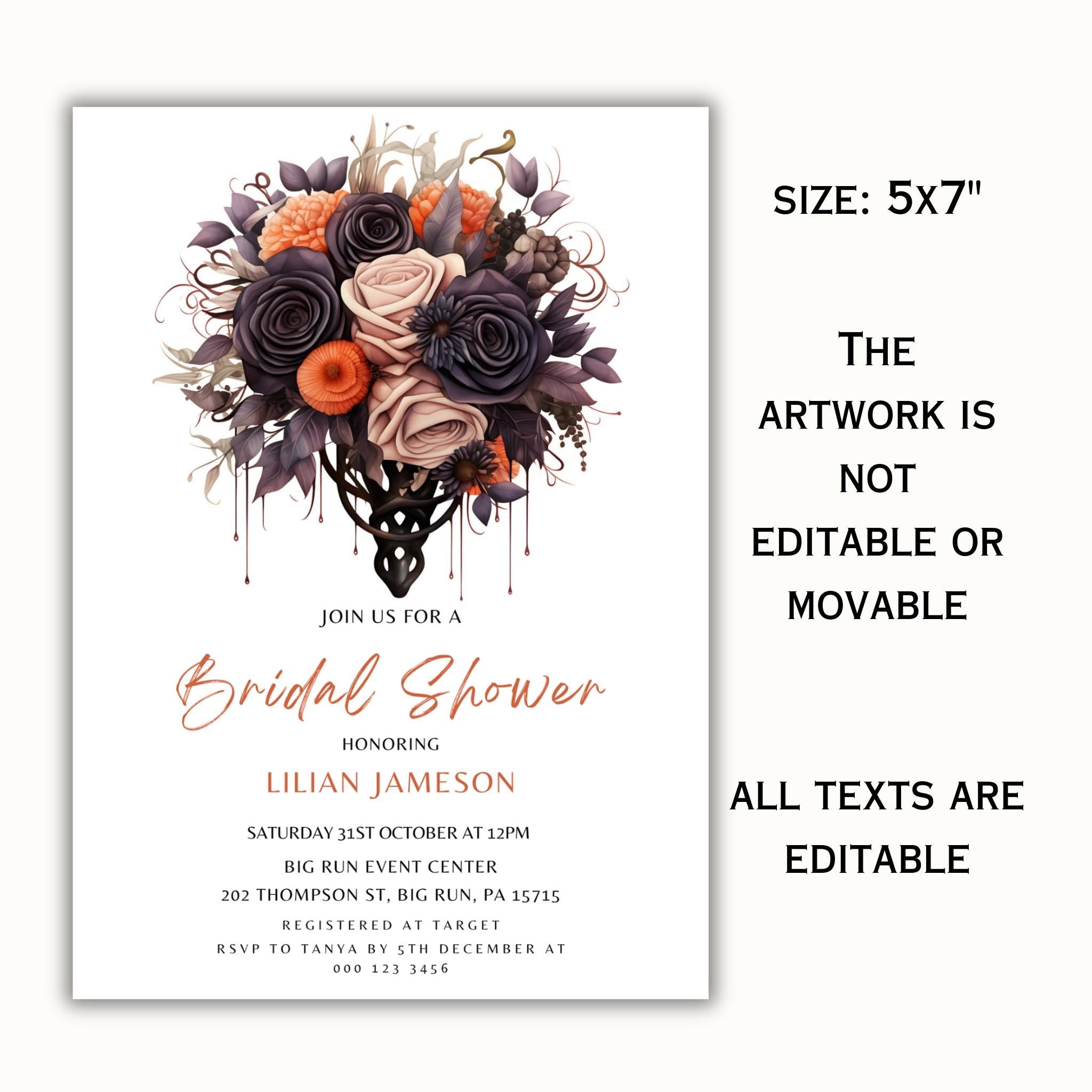 Halloween Bridal Shower Invitation