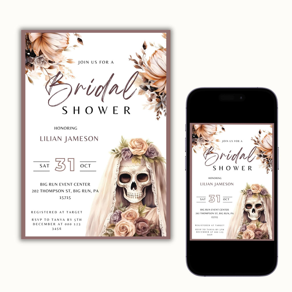 Halloween Bridal Shower Invitation