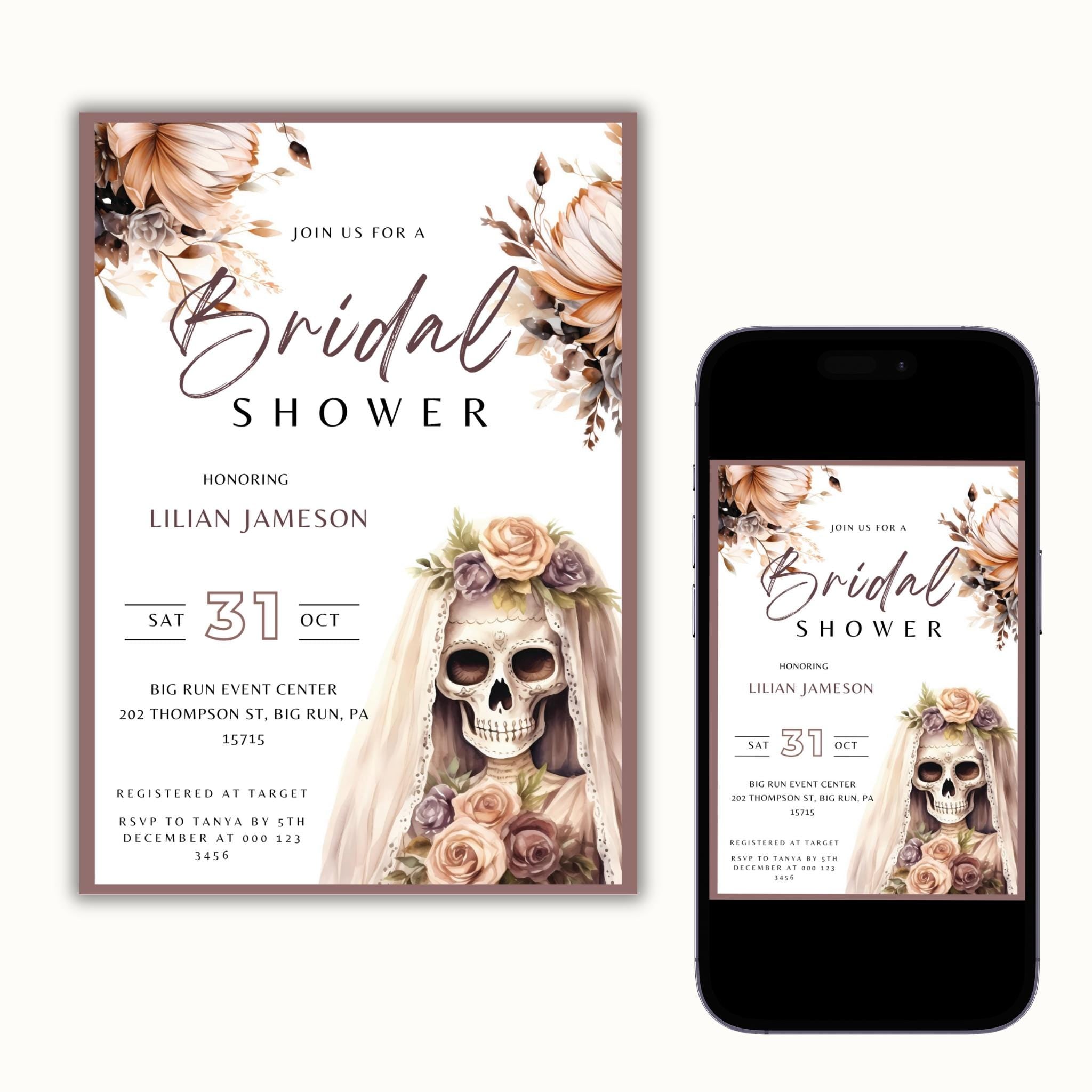 Halloween Bridal Shower Invitation