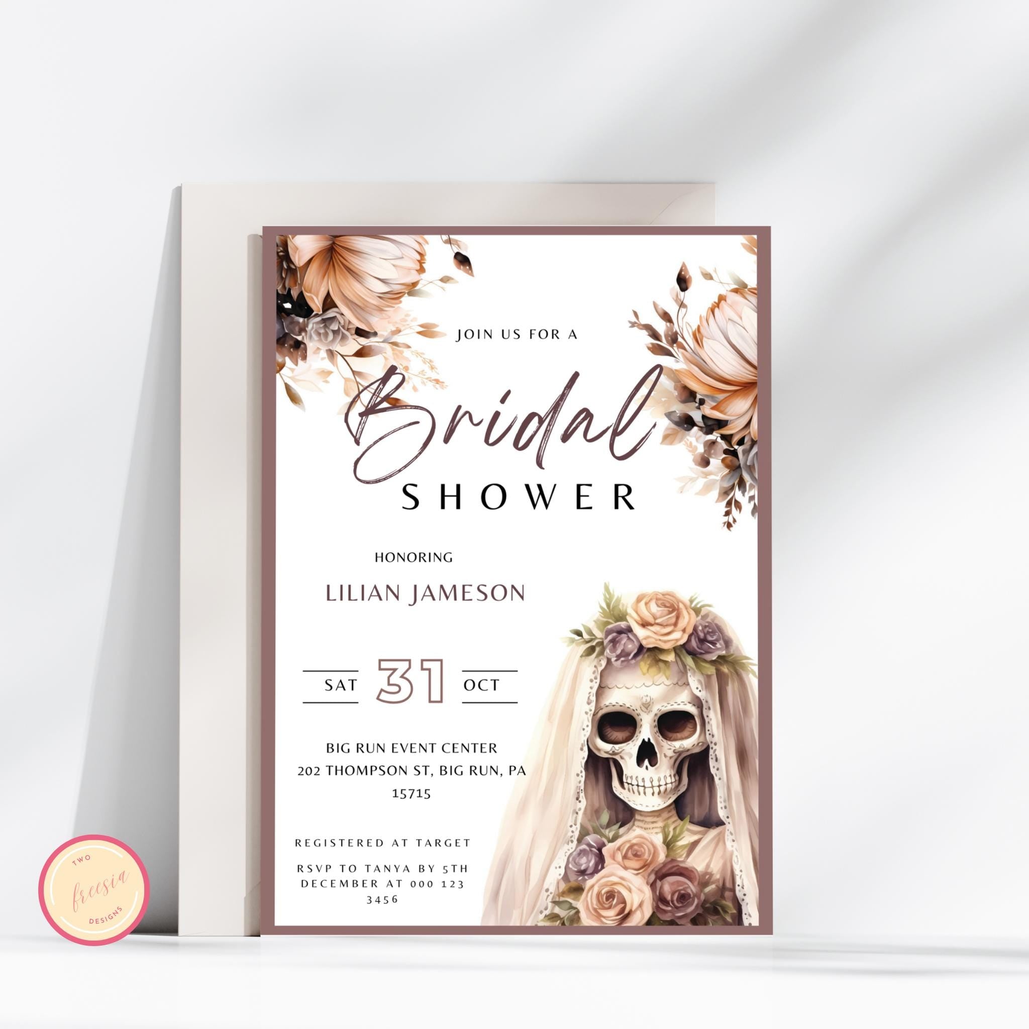 Halloween Bridal Shower Invitation