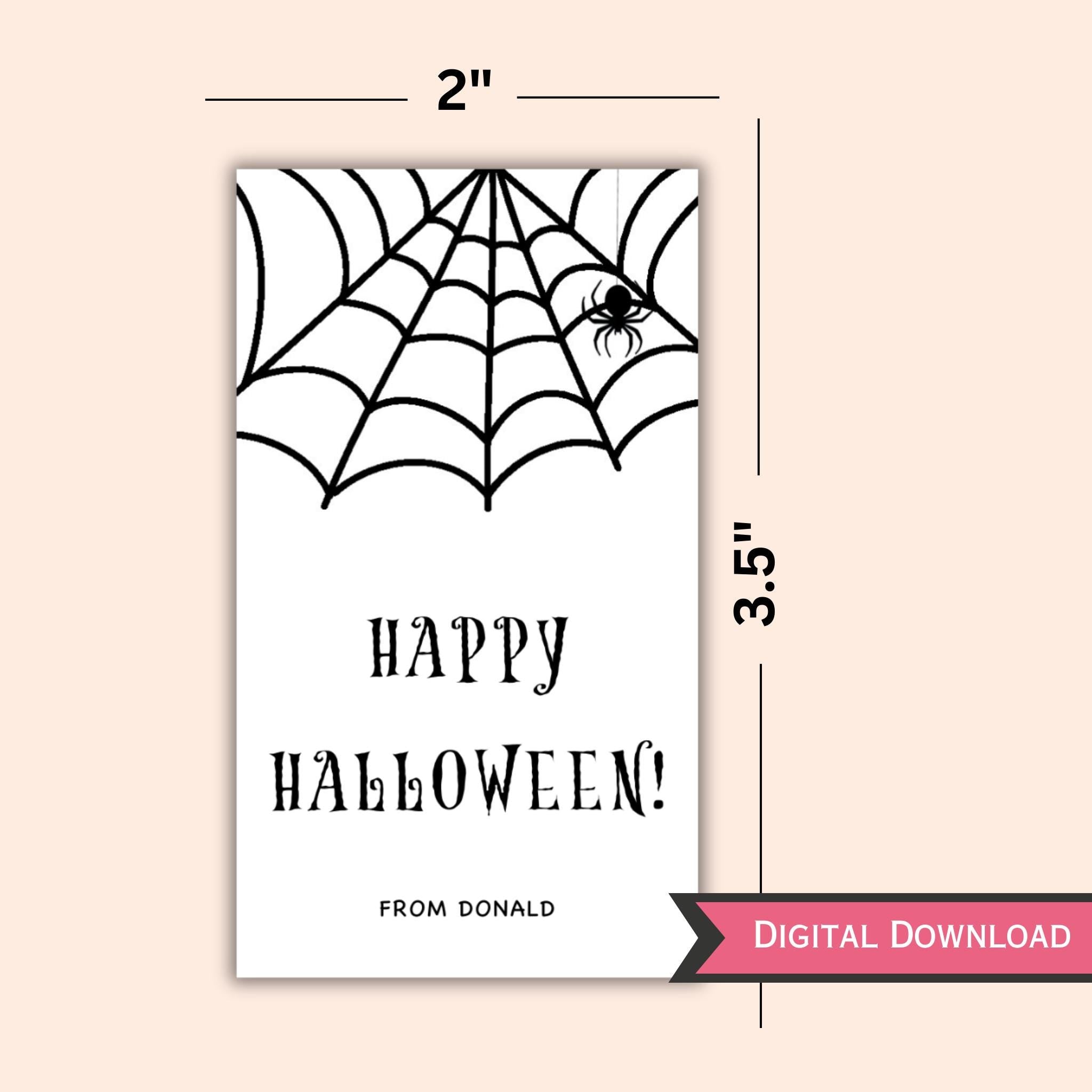 Happy Halloween Gift Tag Label