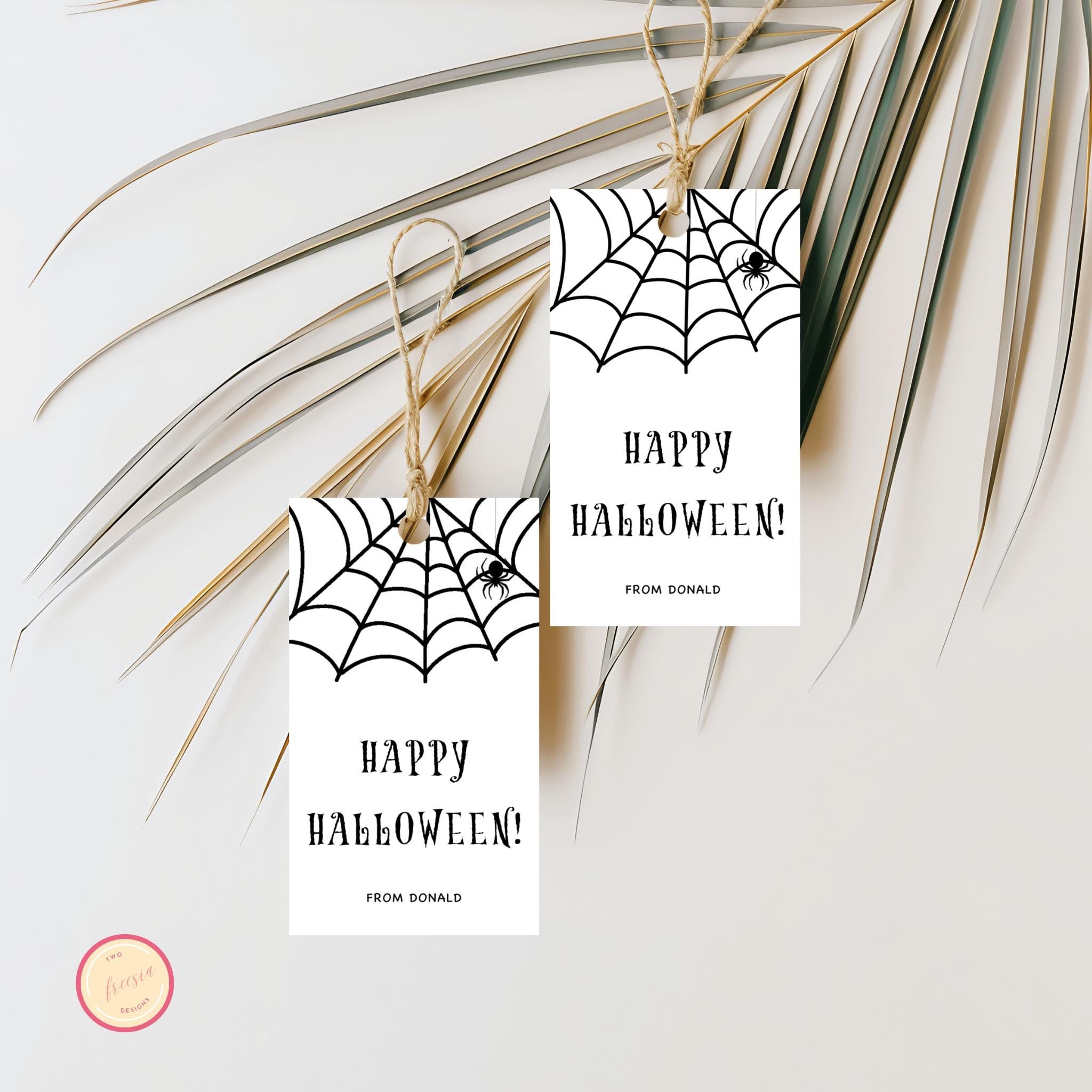 Happy Halloween Gift Tag Label