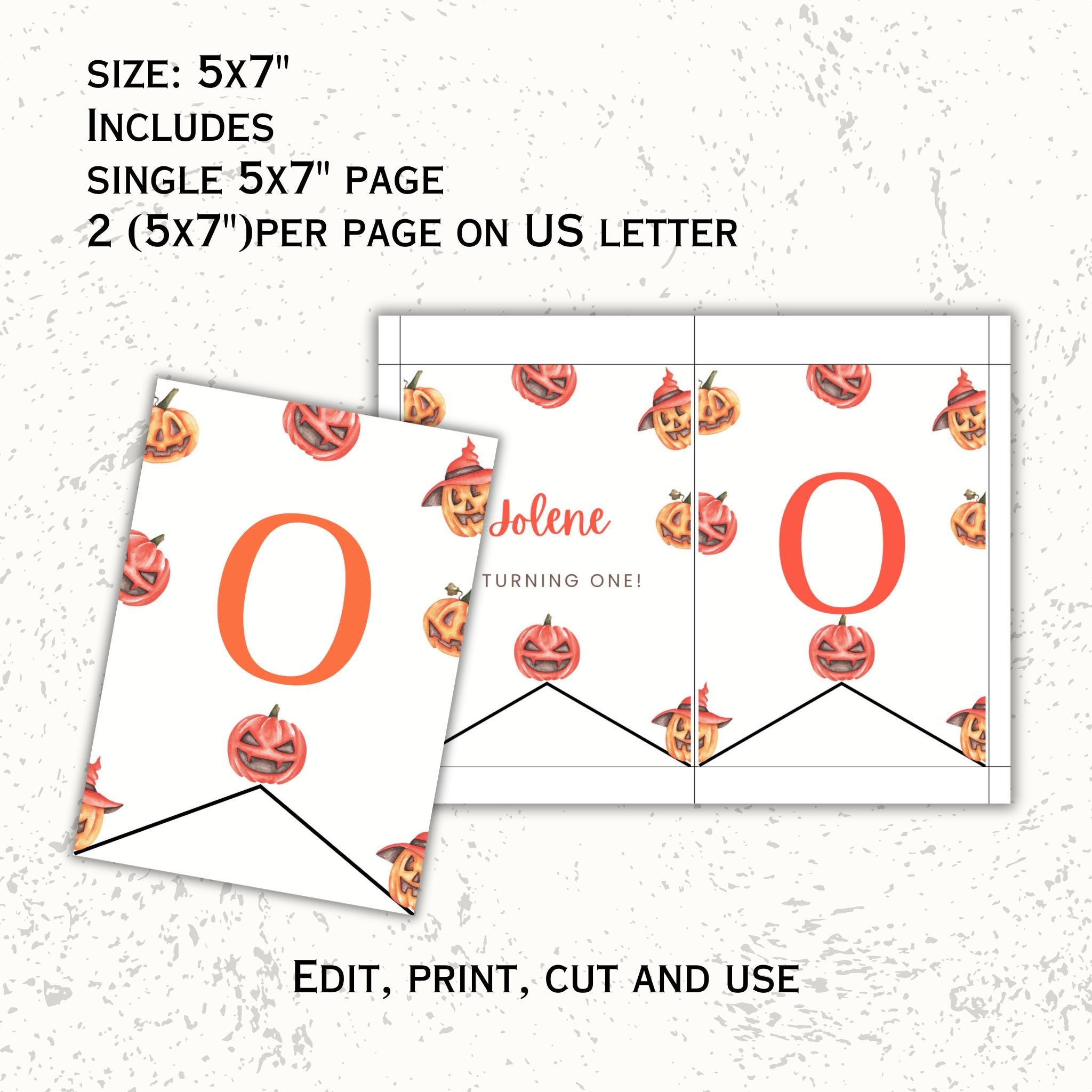 Editable Pumpkin Birthday High Chair Banner