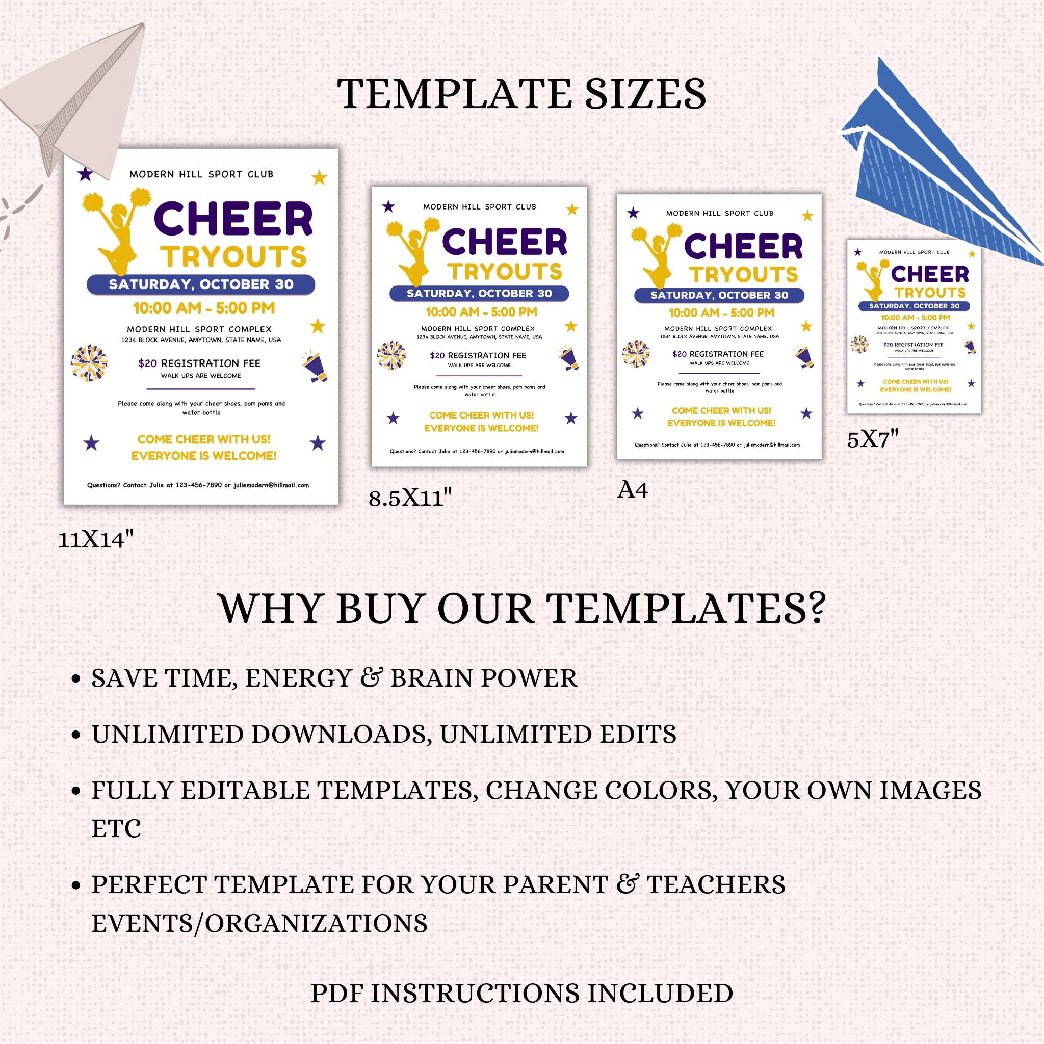 Cheerleading Tryout Flyer Template