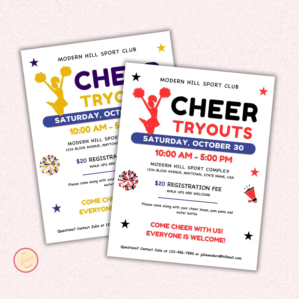 Cheerleading Tryout Flyer Template