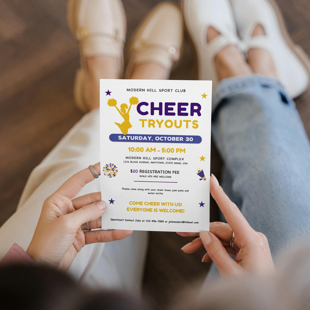 Cheerleading Tryout Flyer Template