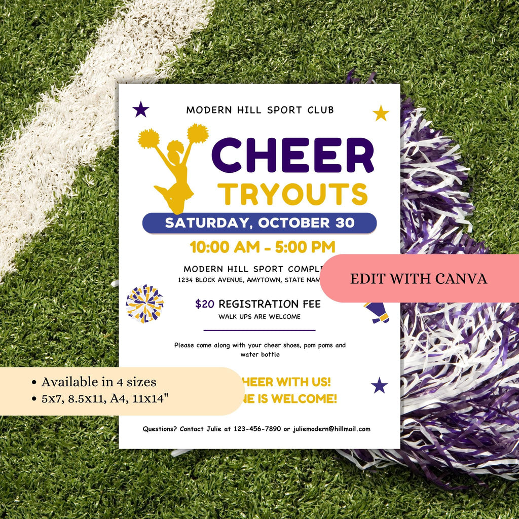 Cheerleading Tryout Flyer Template