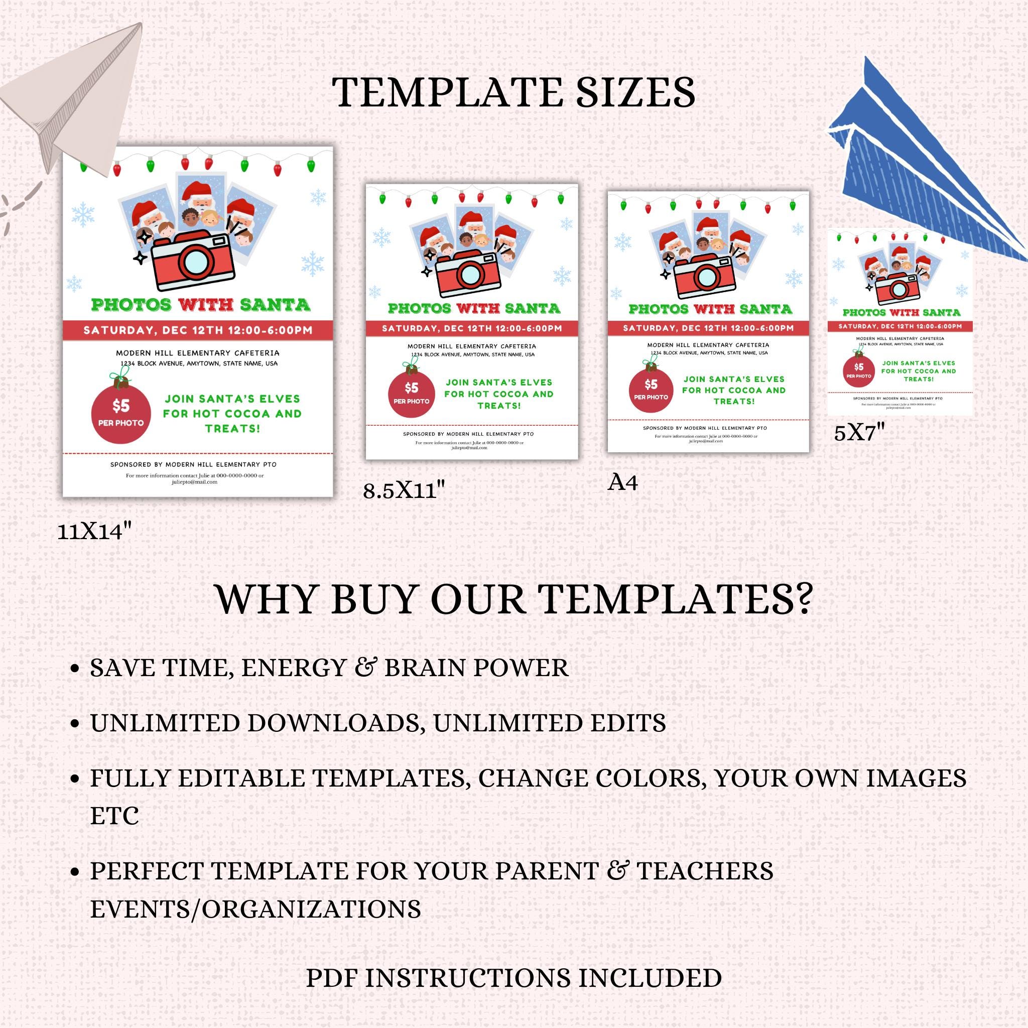 Photos With Santa Flyer Template