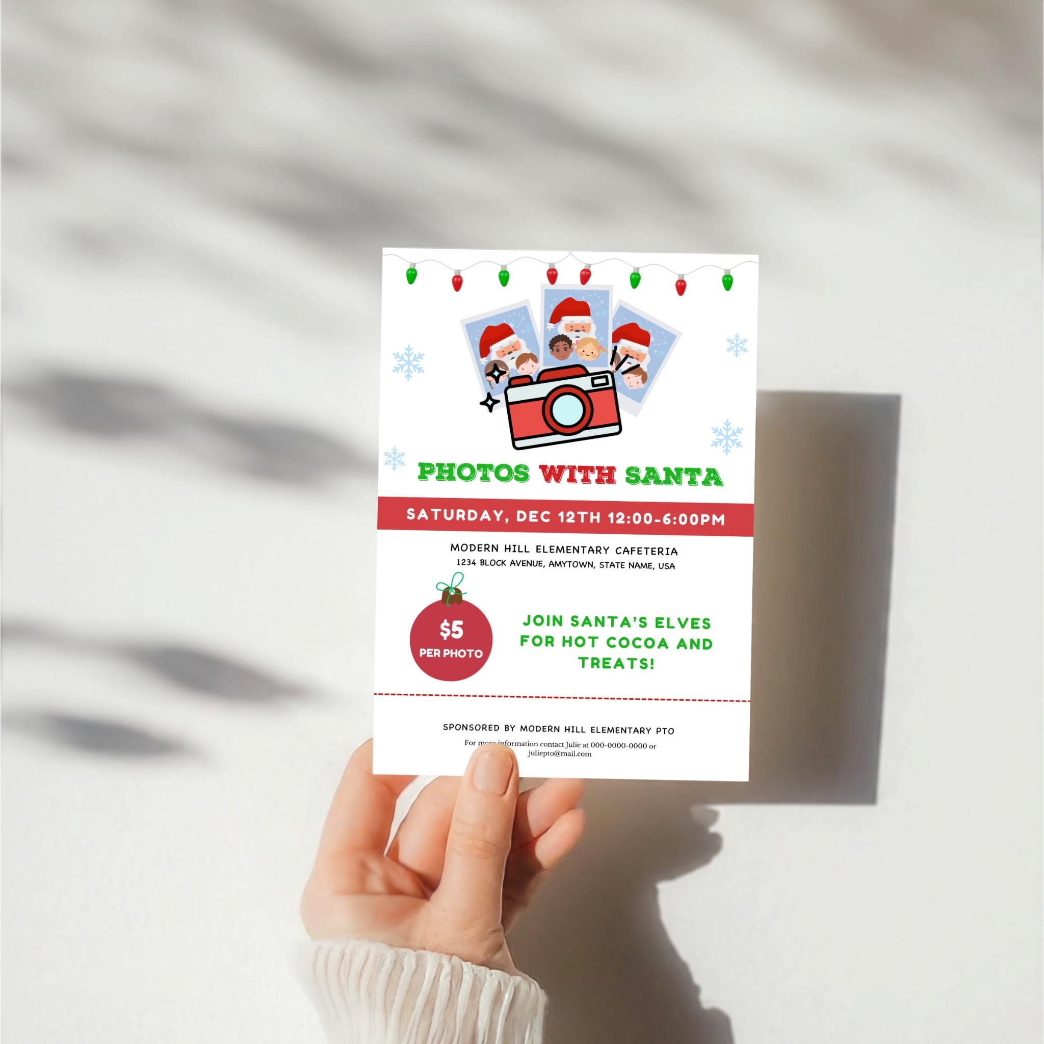 Photos With Santa Flyer Template
