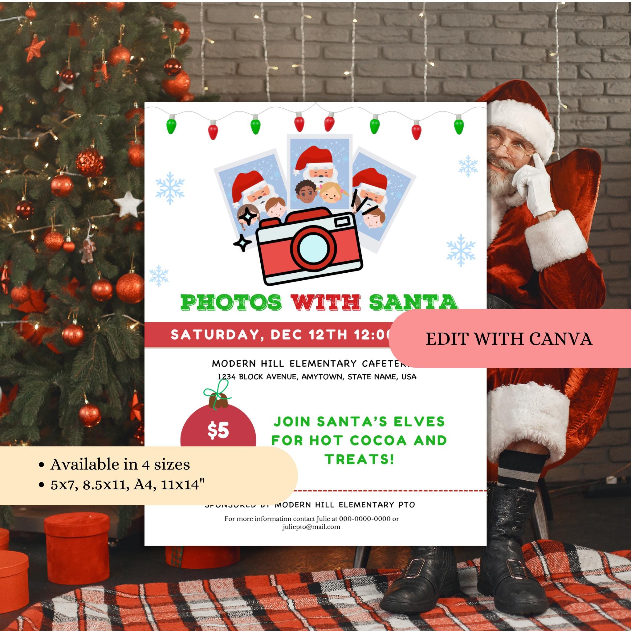 Photos With Santa Flyer Template