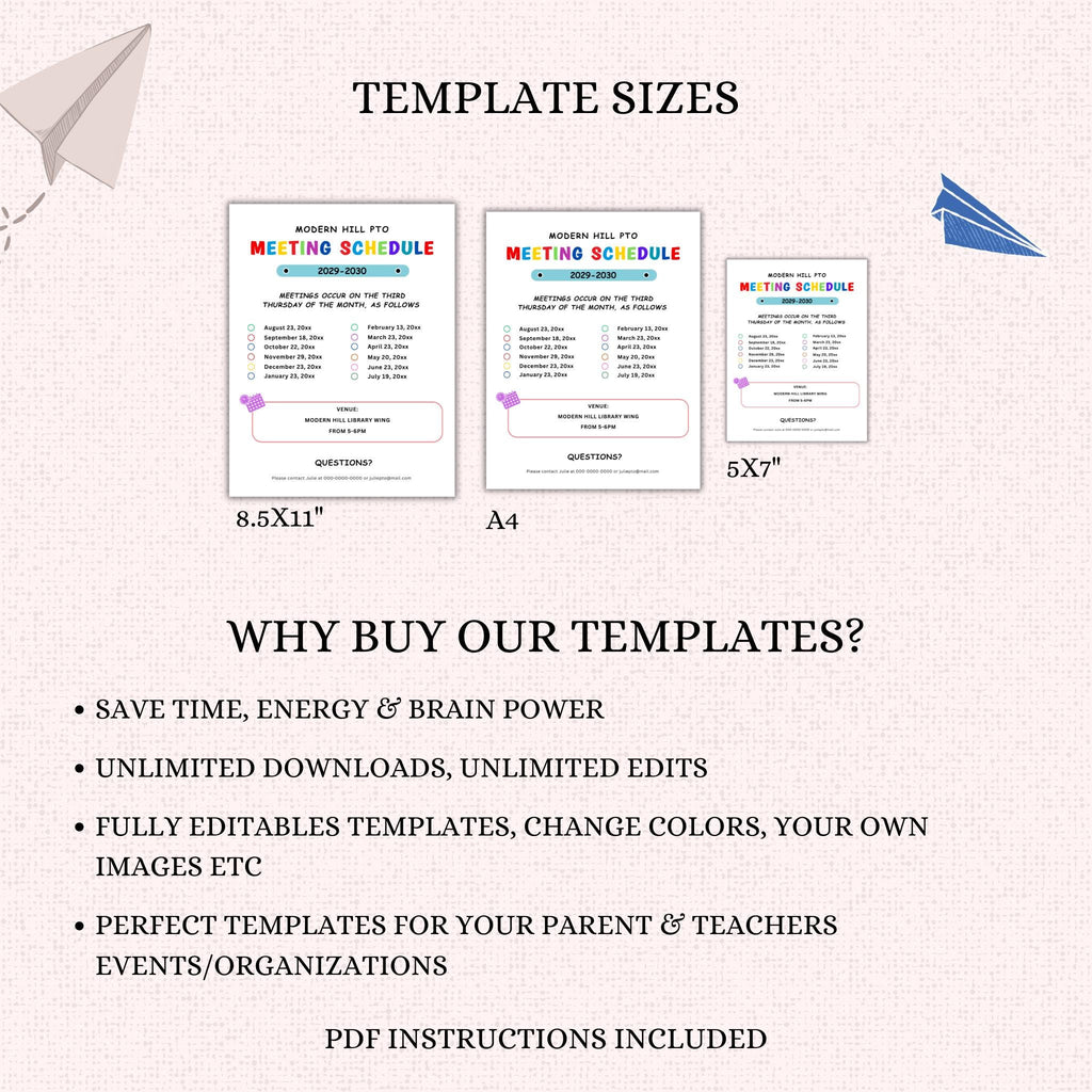 PTO Meeting Schedule Flyer Template