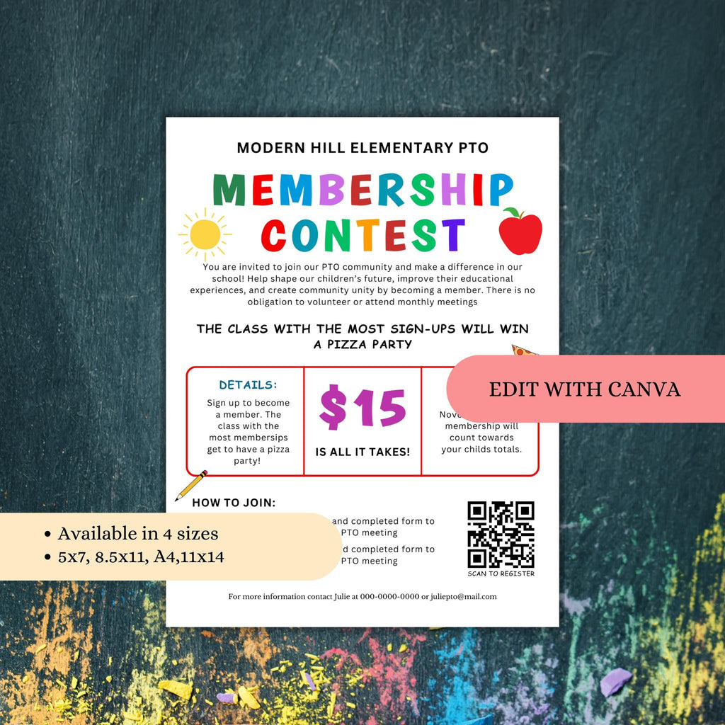 PTO Membership Contest Flyer