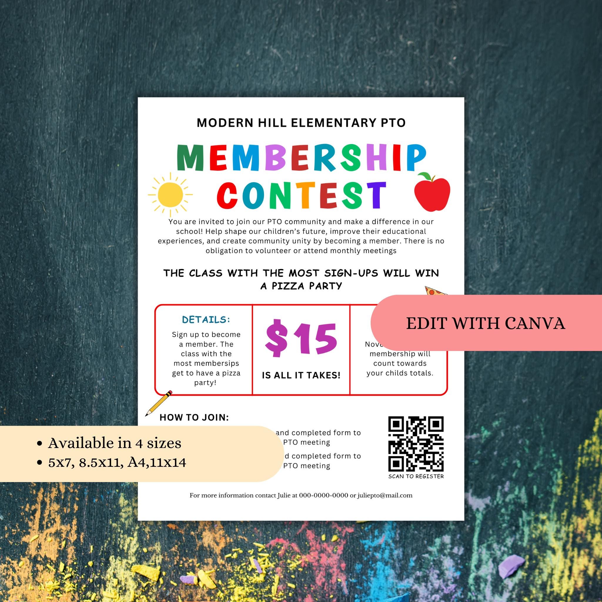 PTO Membership Contest Flyer