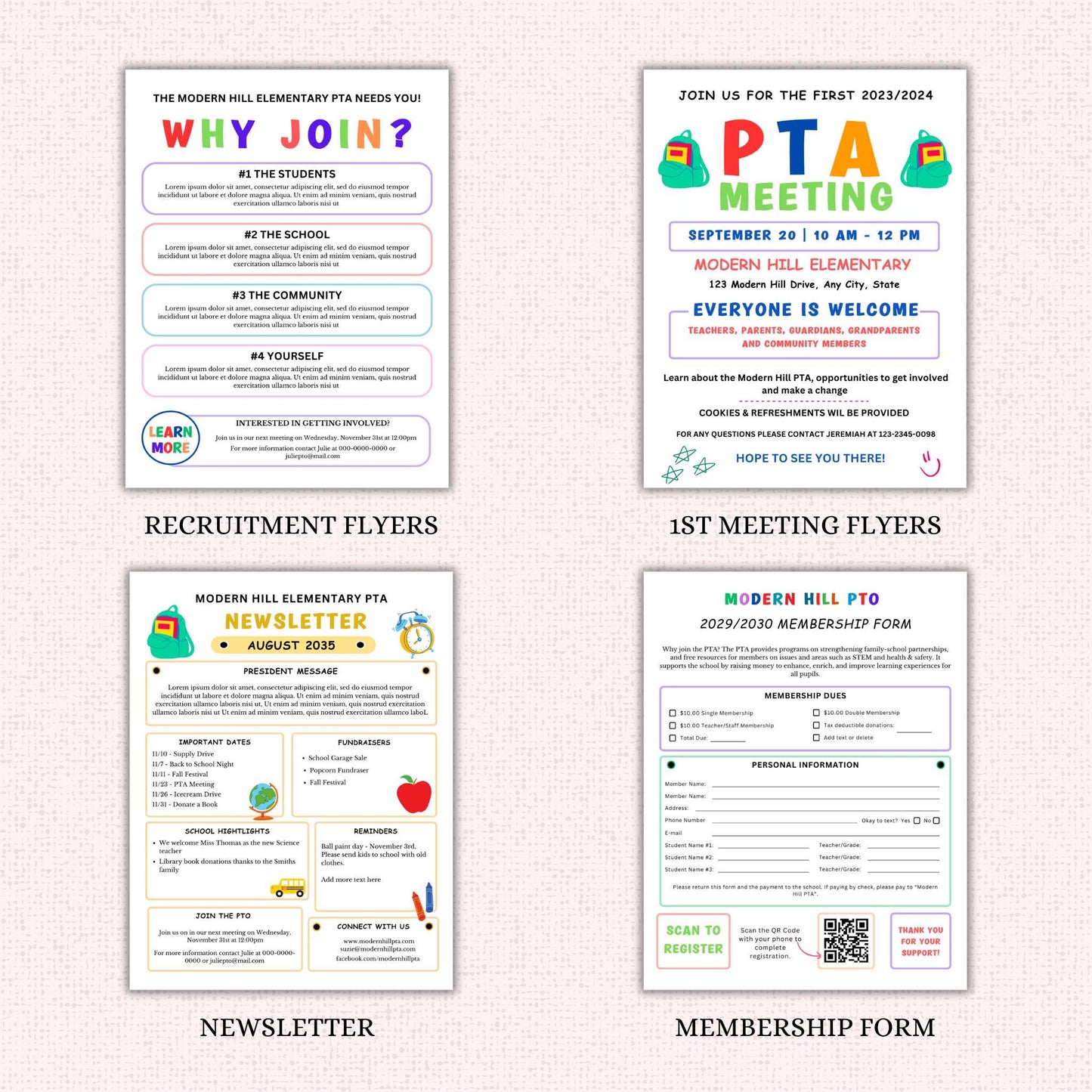 PTO Flyer/Form Template Bundle