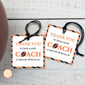 Football Coach Appreciation Tag  - Orange