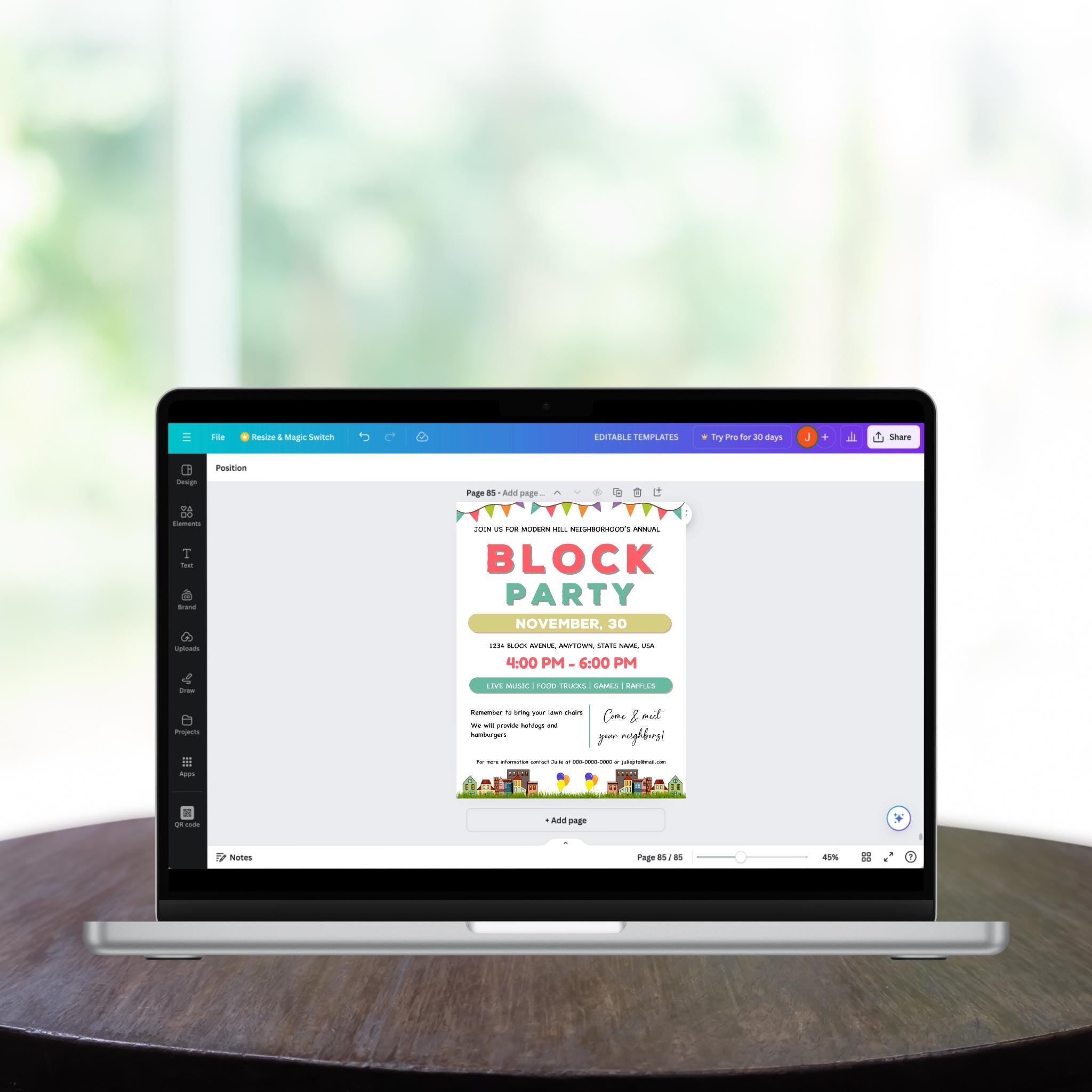 Block Party Flyer Template