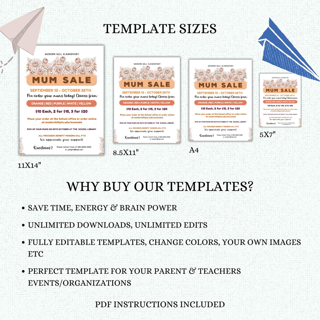 Fall Mum Sale Flyer Template