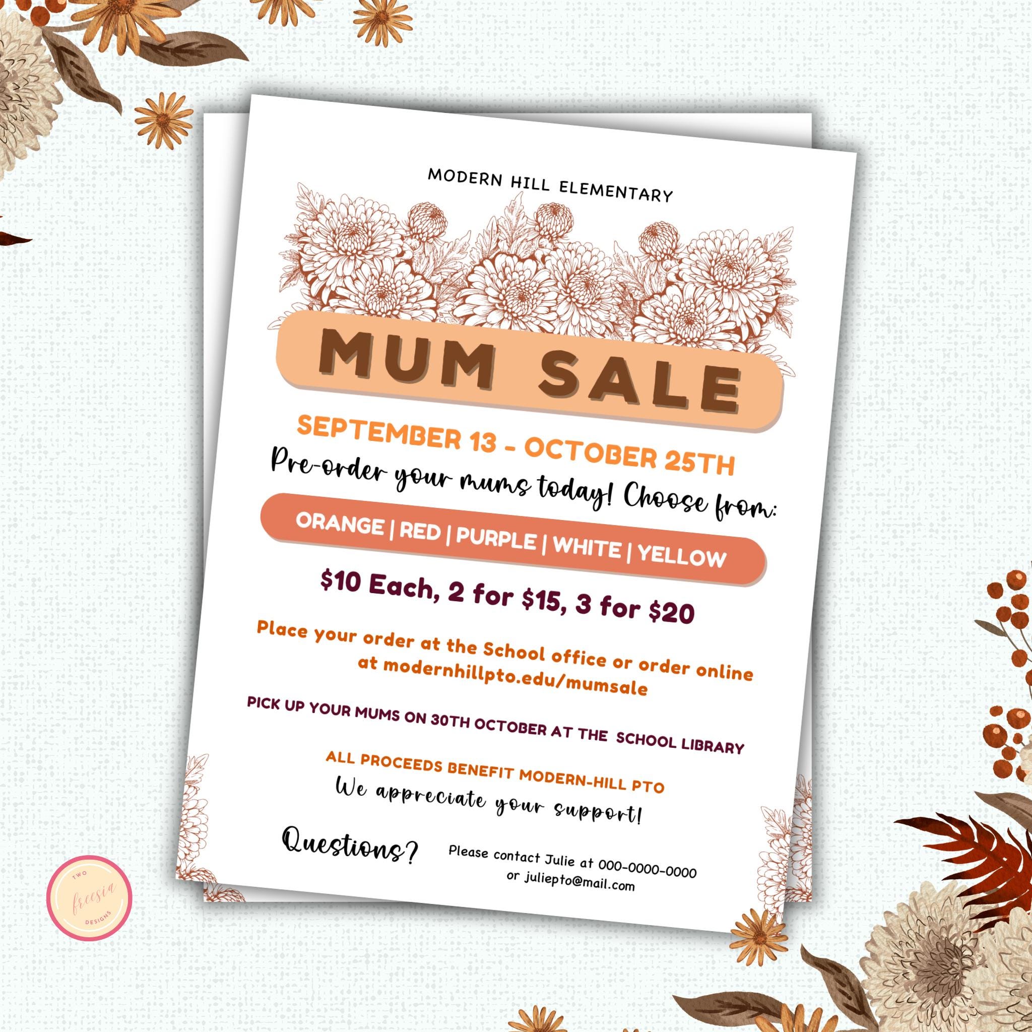 Fall Mum Sale Flyer Template