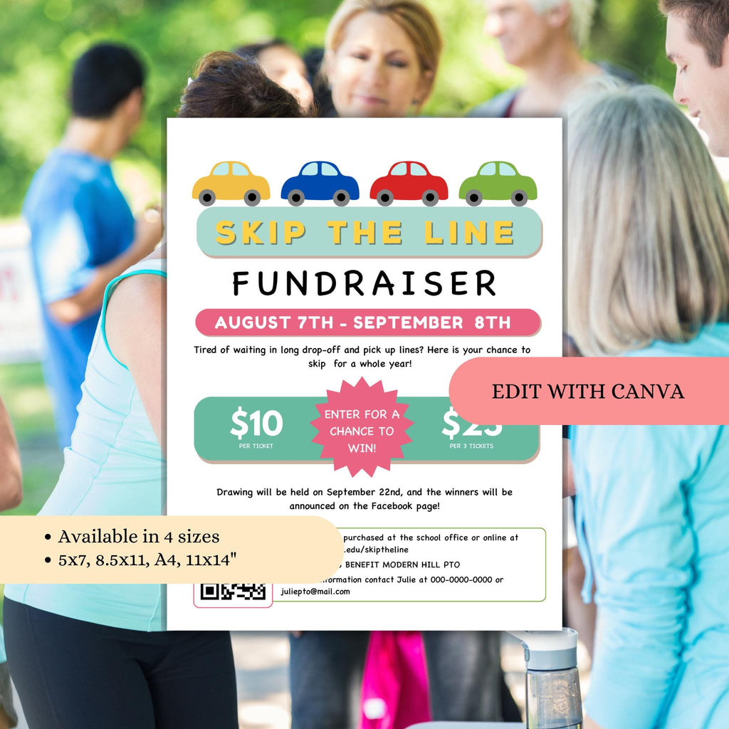 Skip the Line Fundraiser Flyer Template