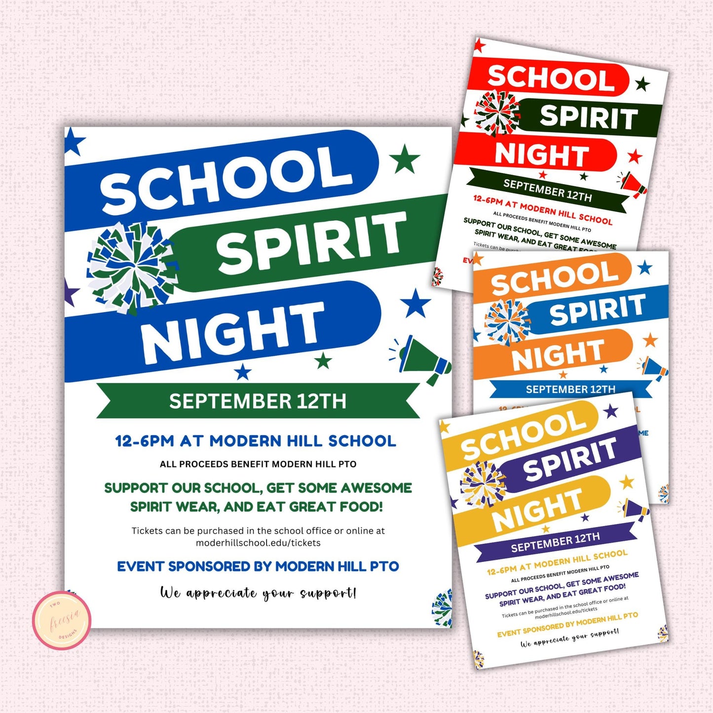 Editable School Spirit Night Flyer