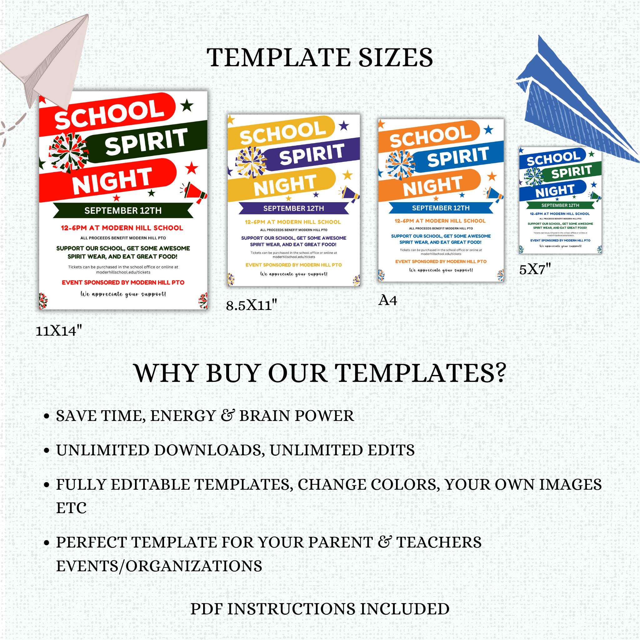 School Spirit Night Flyer Template