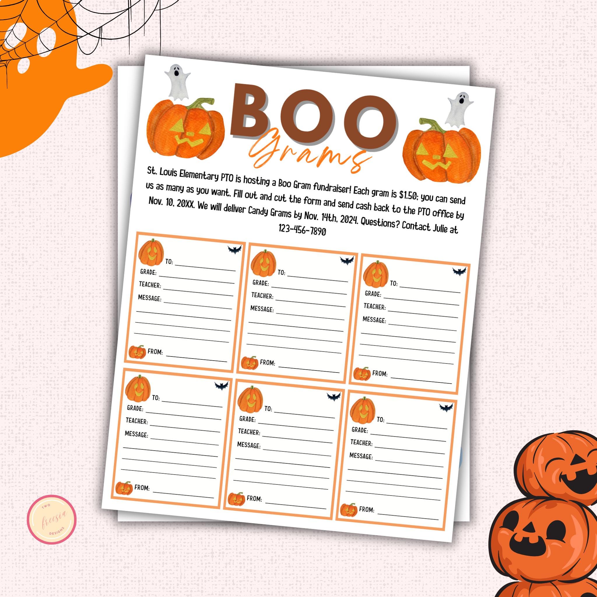 Halloween Boo Gram Template