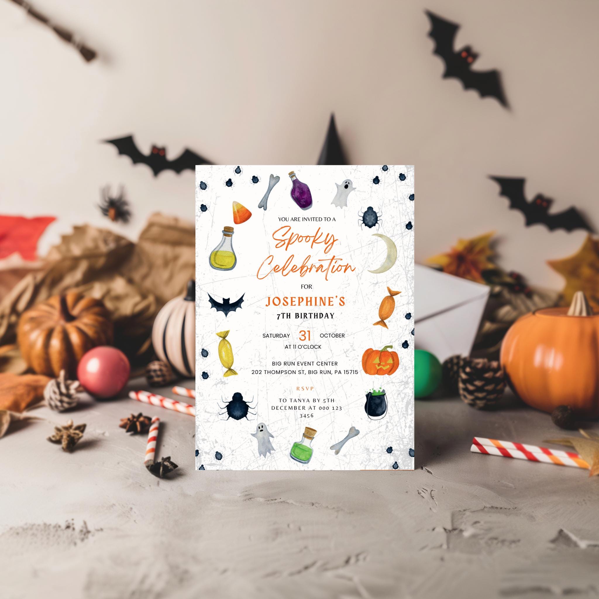 Halloween Spooktacular Birthday Party Invitation