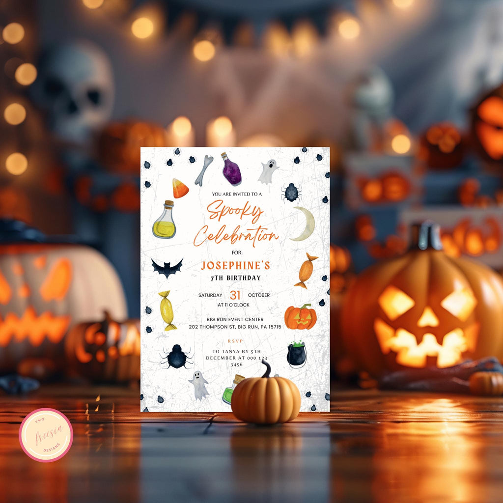 Halloween Spooktacular Birthday Party Invitation