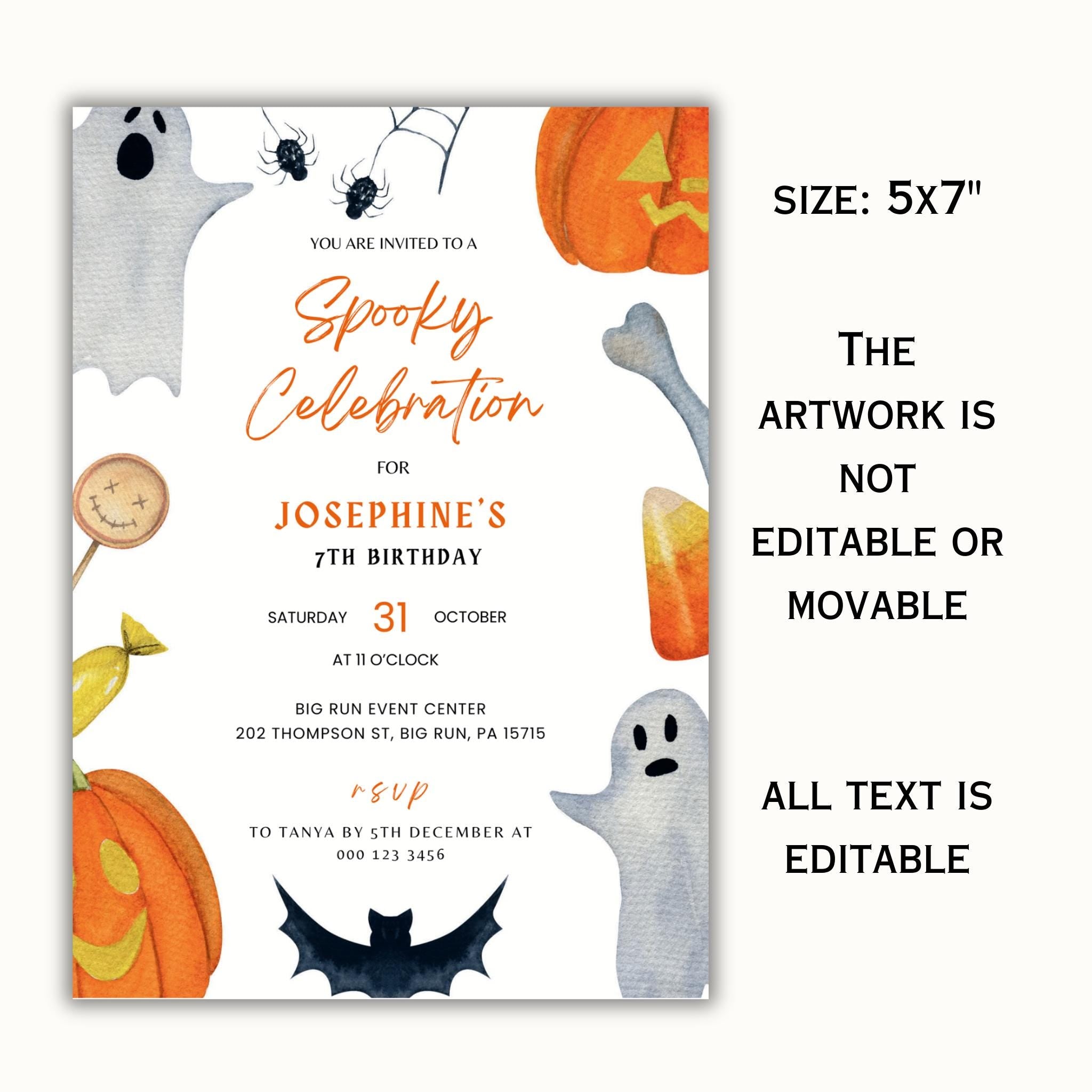 Spooky Celebration Birthday Invitation