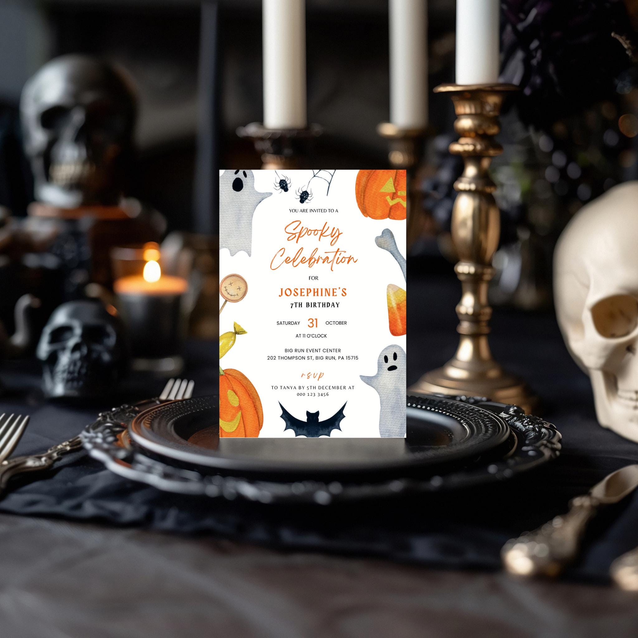 Spooky Celebration Birthday Invitation