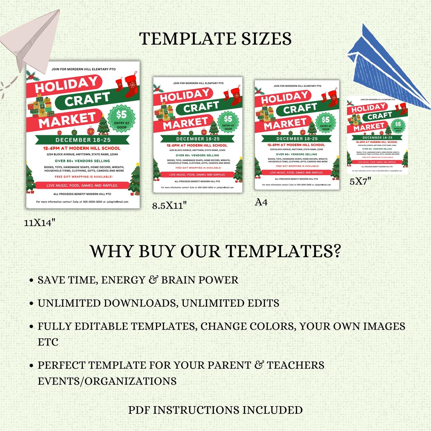 Holiday Craft Market Flyer Template