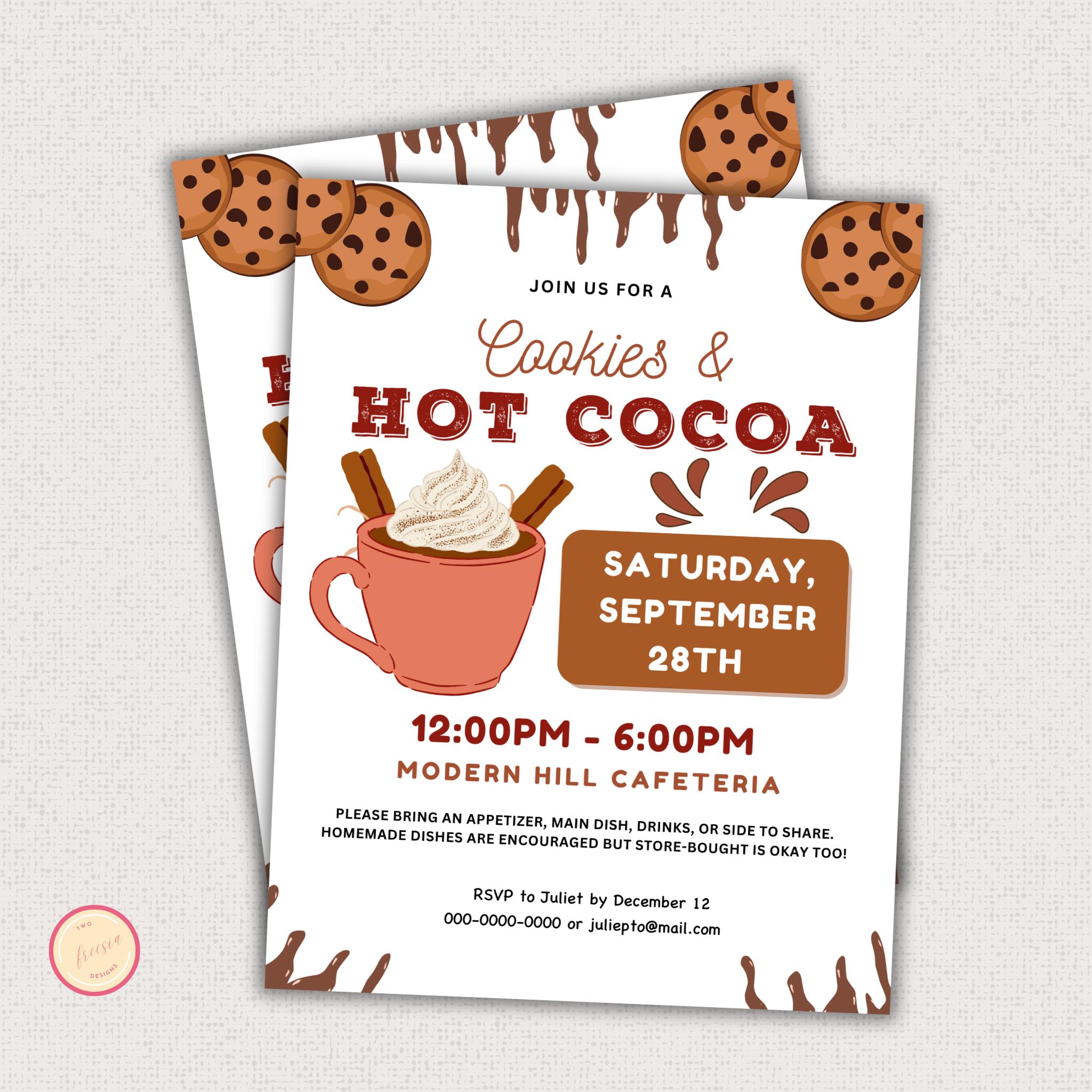 Cookies and Hot Cocoa Flyer Template