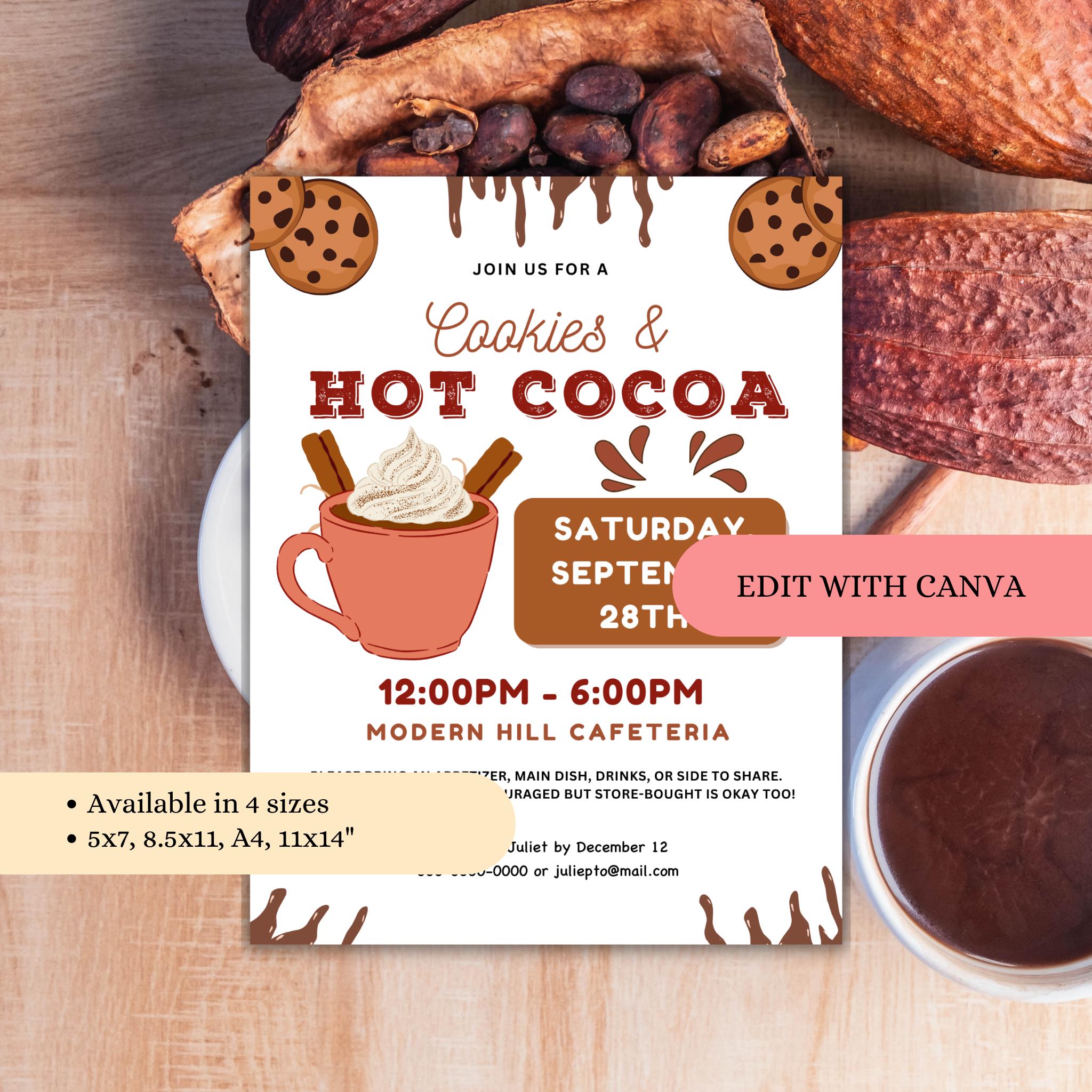 Cookies and Hot Cocoa Flyer Template