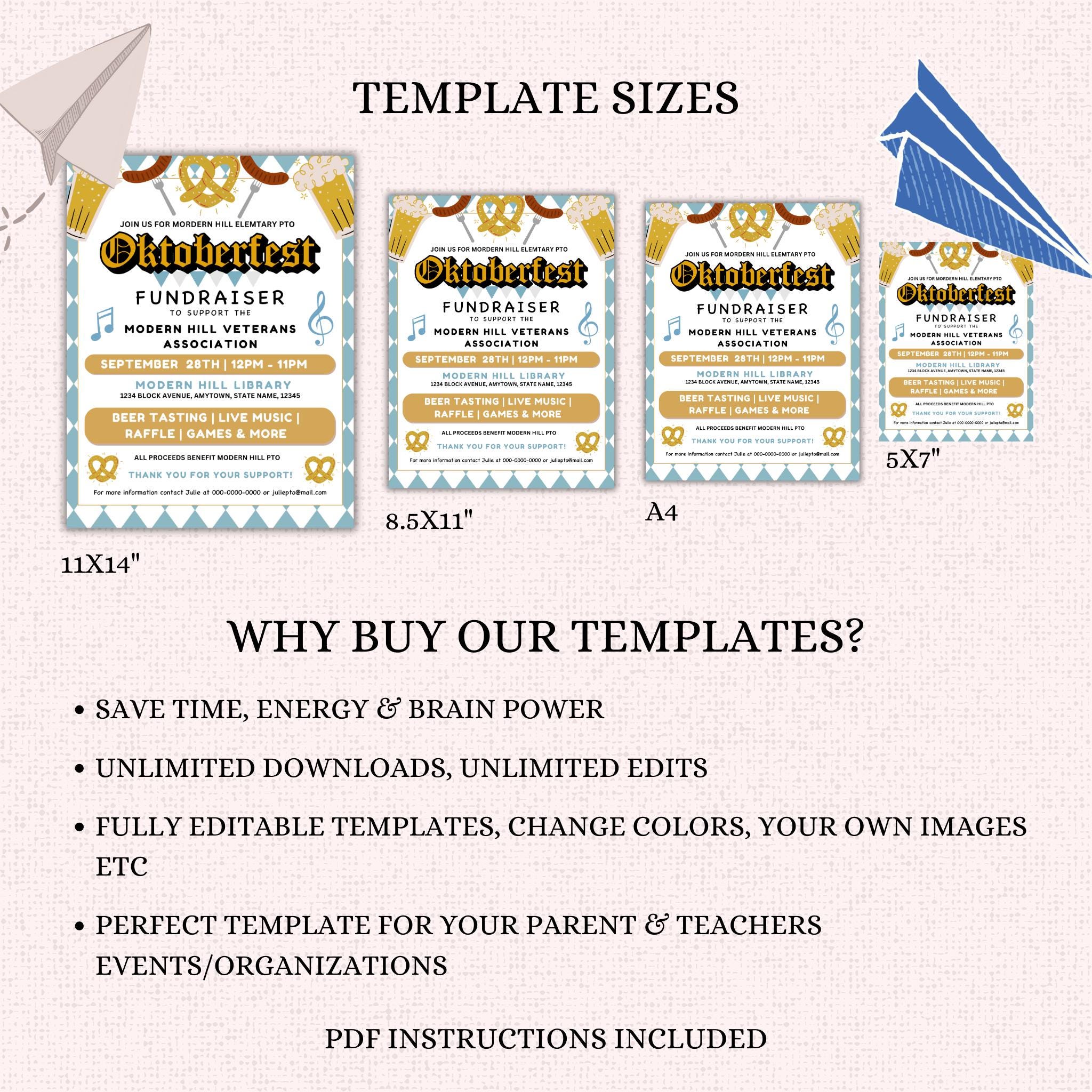 Oktoberfest Fundraiser Flyer Template