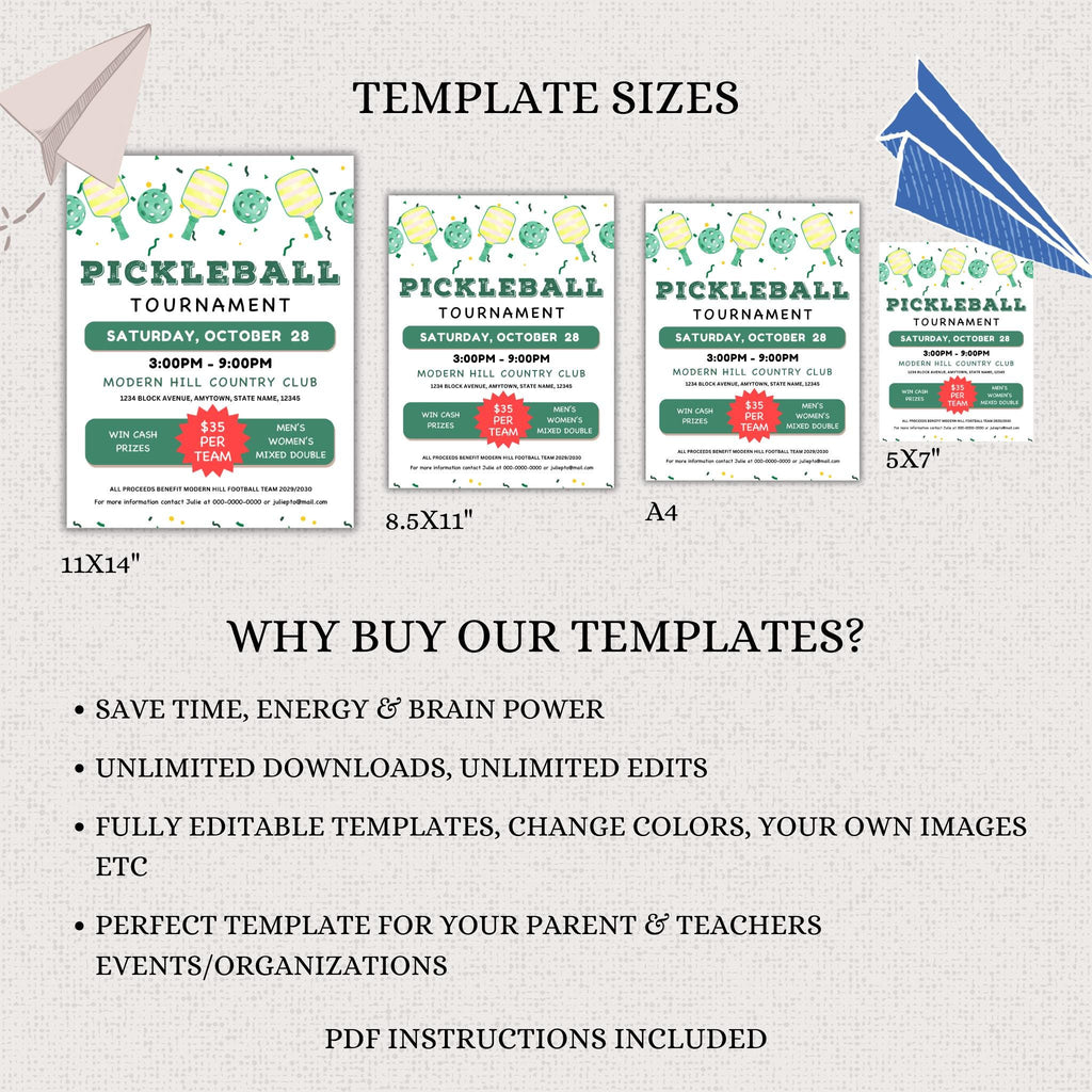 Pickleball Tournament Flyer Template