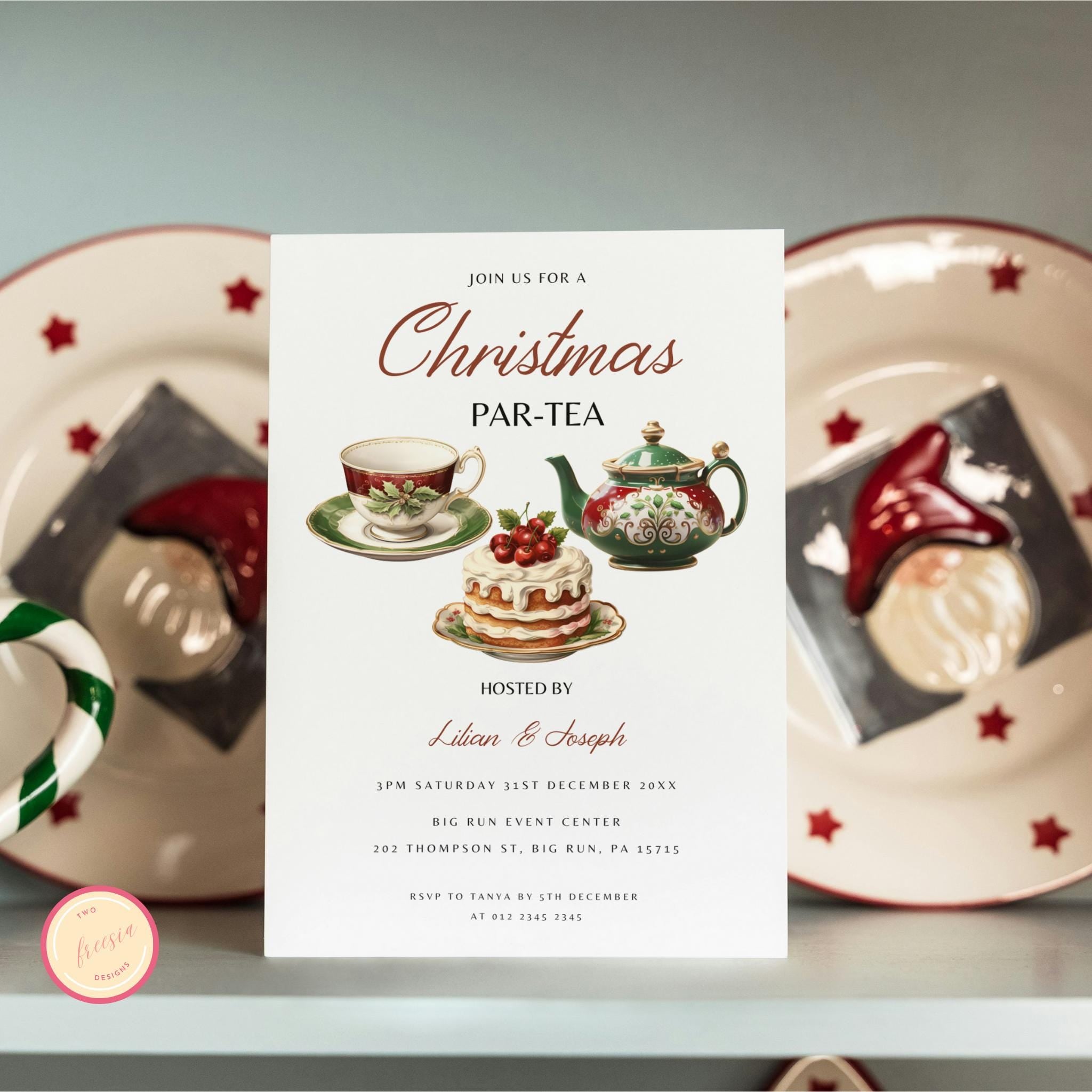 Christmas Tea Party Invitation