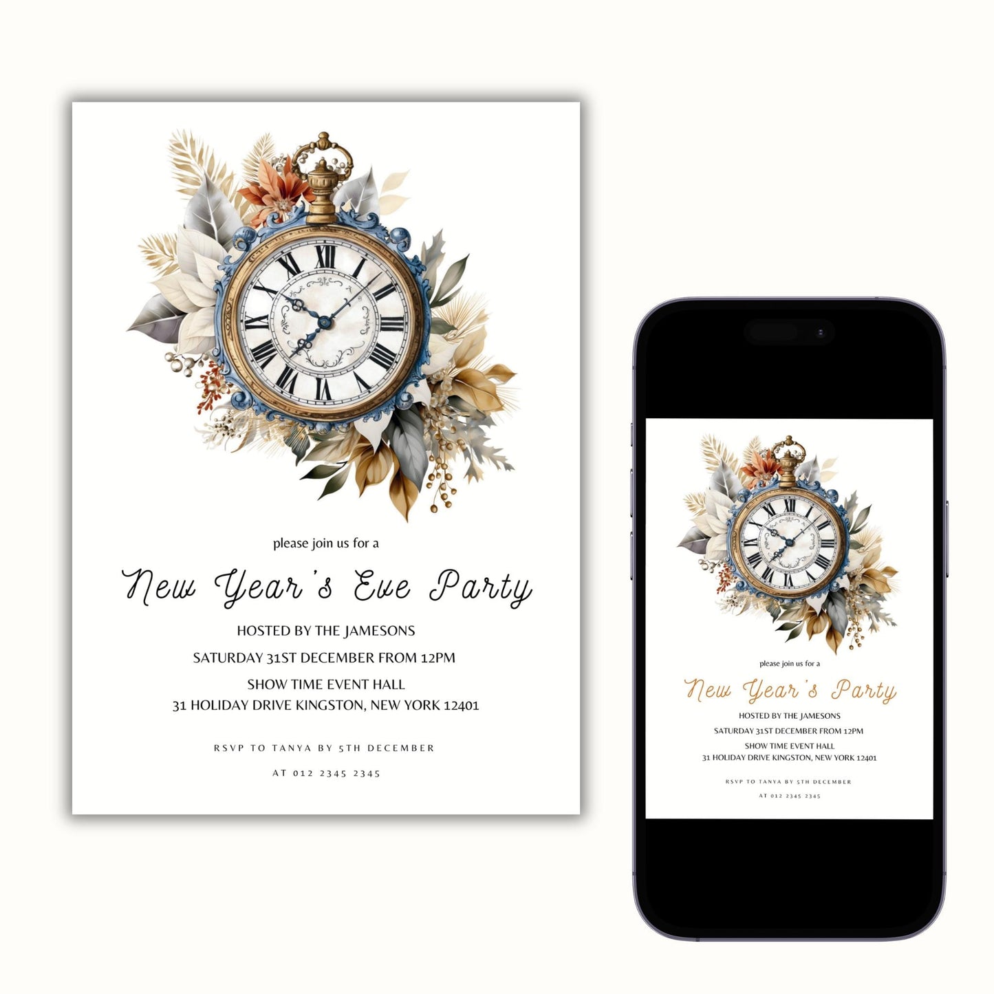 Editable New Years Eve Invitation
