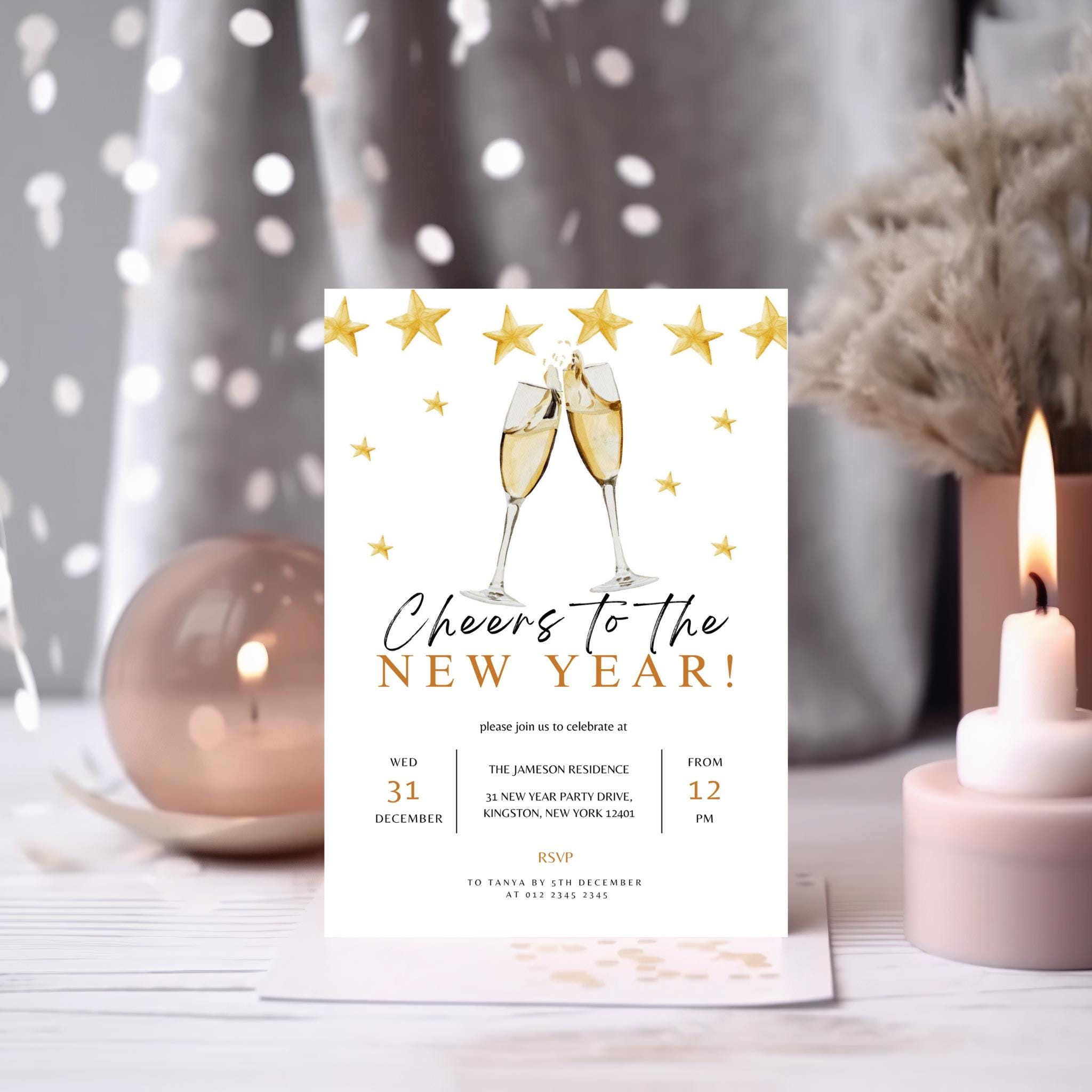New Years Eve Invitation | Gold
