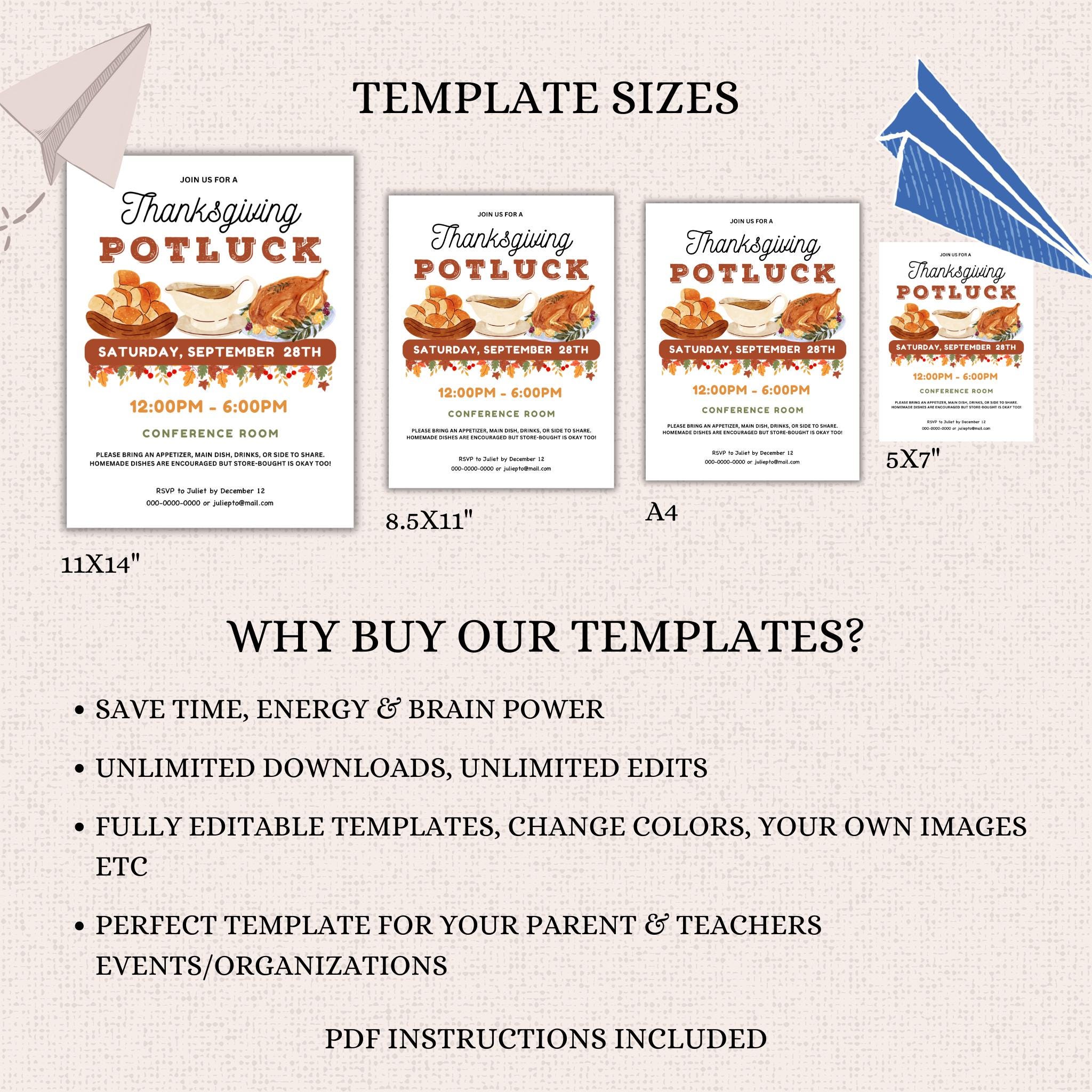 Thanksgiving Food Drive Flyer Template