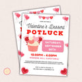 Valentine's Dessert Potluck Flyer Template