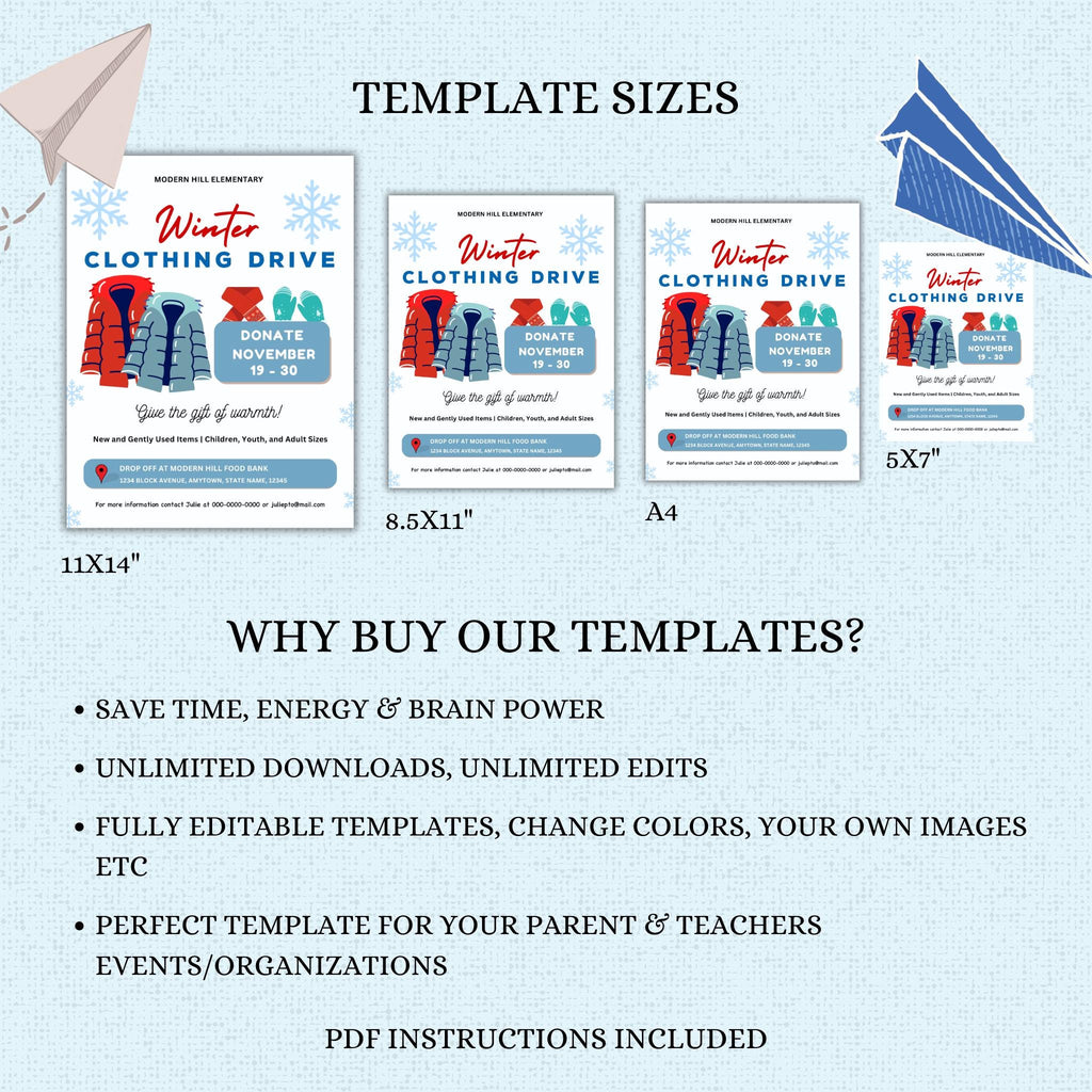 Winter Clothing Drive Flyer Template