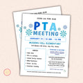 January PTO Monthly Meetings Flyer Template