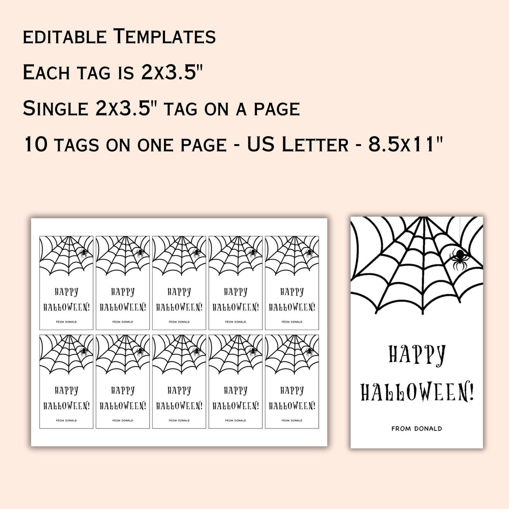 Happy Halloween Gift Tag Label