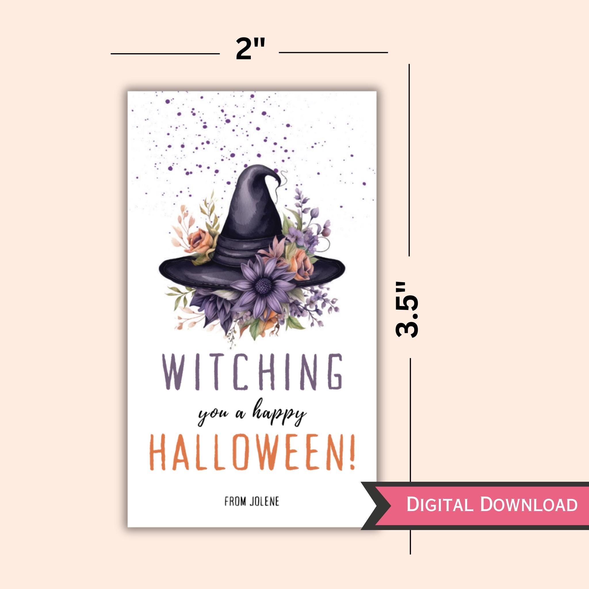 Witching You A Happy Halloween Favor Tag