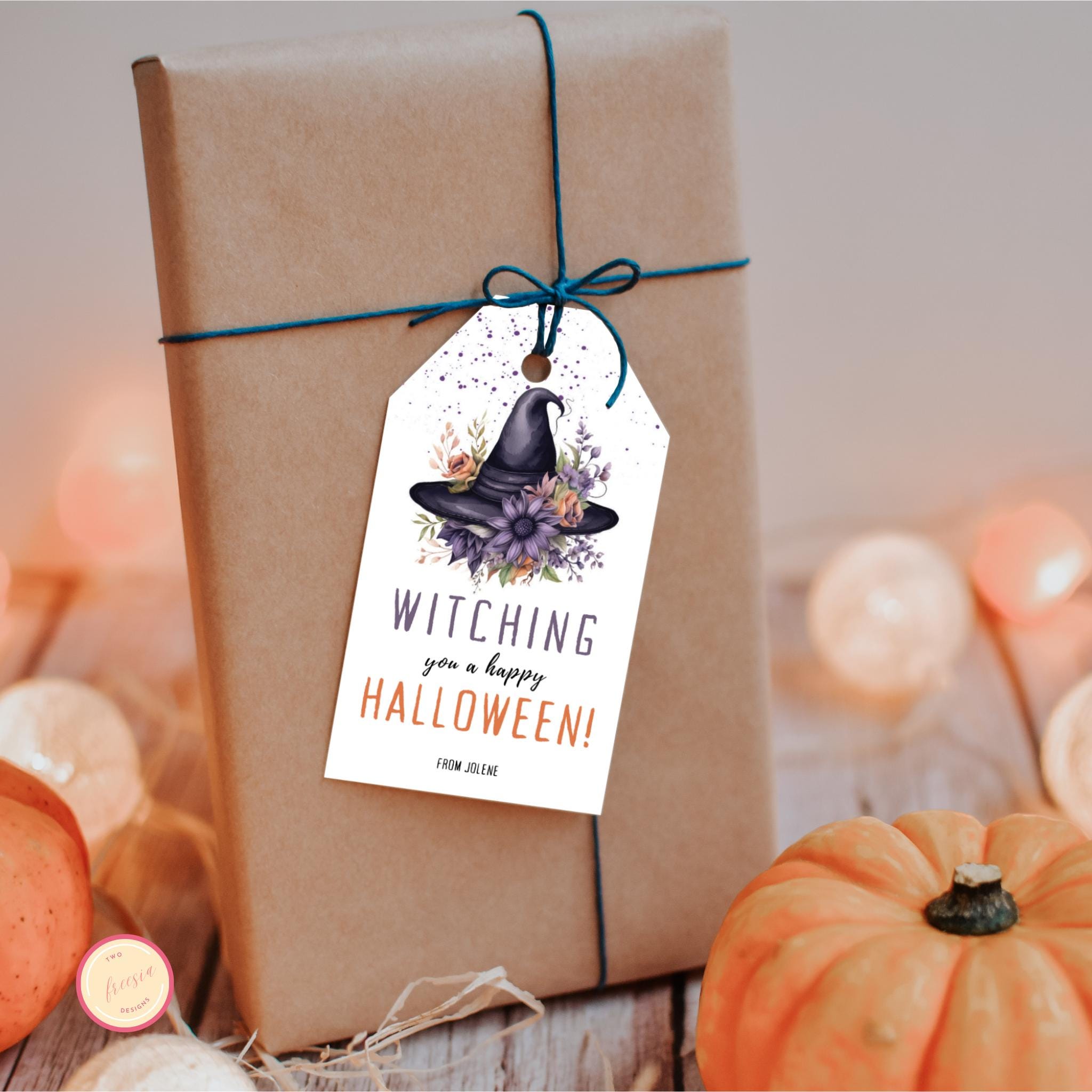 Witching You A Happy Halloween Favor Tag