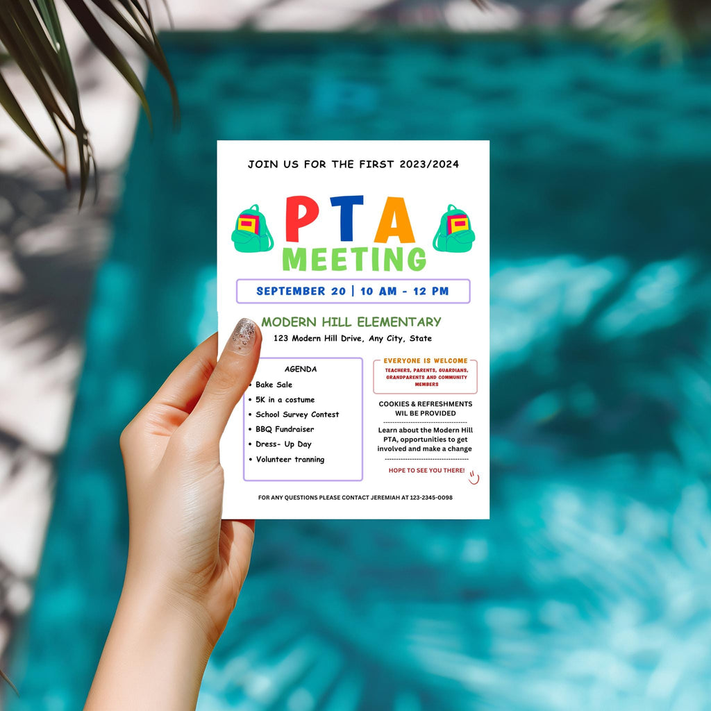 PTO Monthly Meetings Flyer Template Bundle