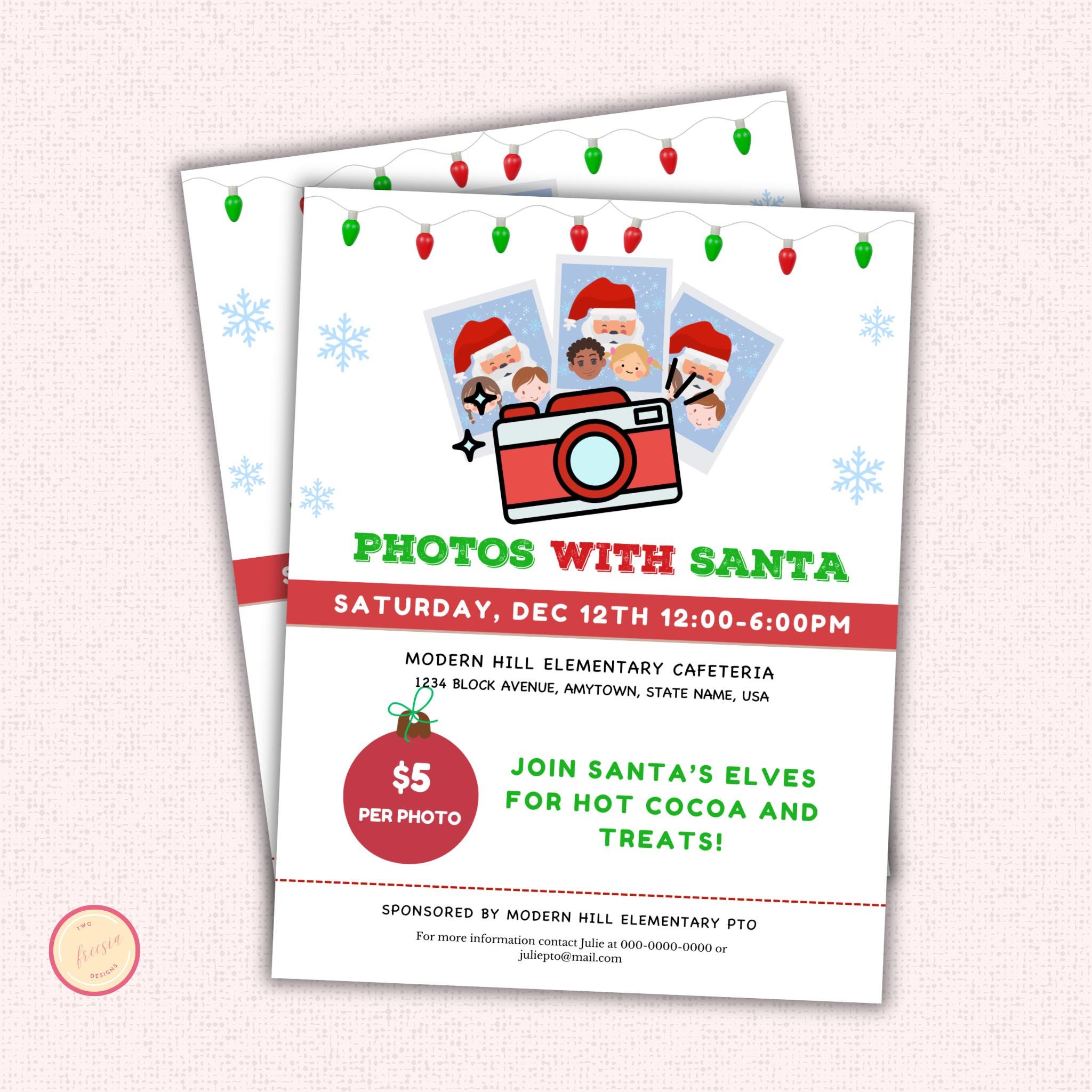 Photos With Santa Flyer Template