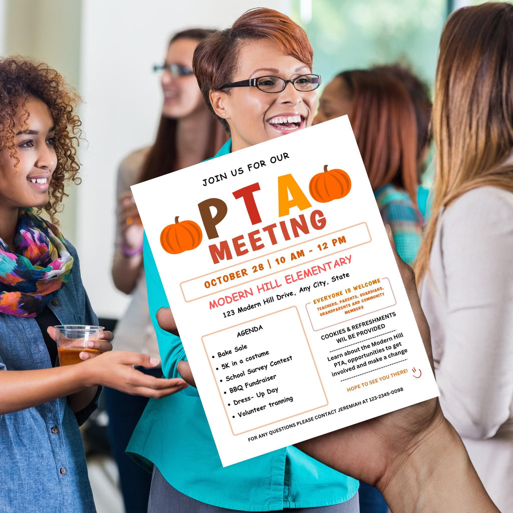 October PTO Monthly Meetings Flyer Template